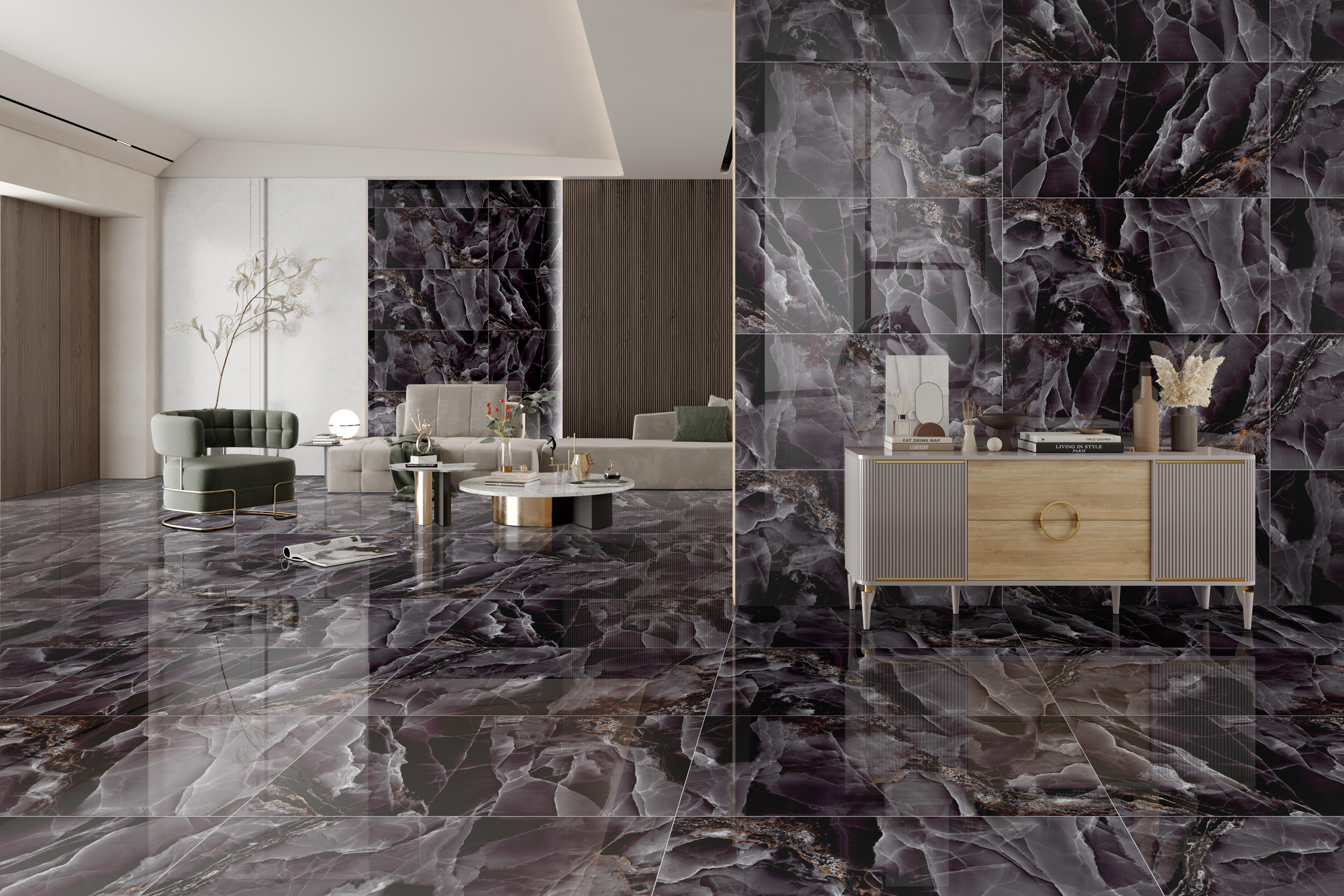 Gres polerowany Andora Black 60x120 cm 1.44 m2 - 2