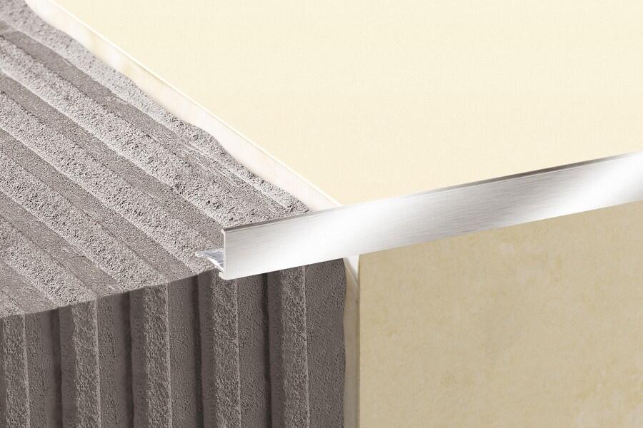 Profil narożny 12.5mm Alum. 250cm Srebr El-Poler szczotkowany anoda połysk CEZAR - 2