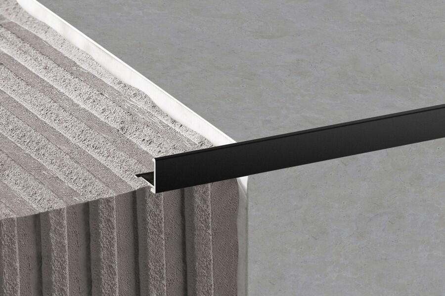 Profil narożny 8 mm  Aluminium 250 cm Czarny RAL 9005 mat CEZAR - 2