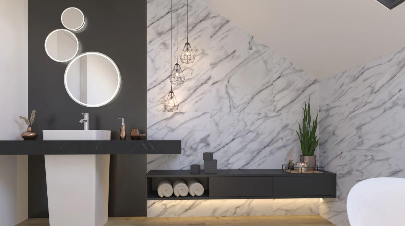 Panel ścienny Spectra Wall Marmur Bianco 4,0 mm 60x30 - 2