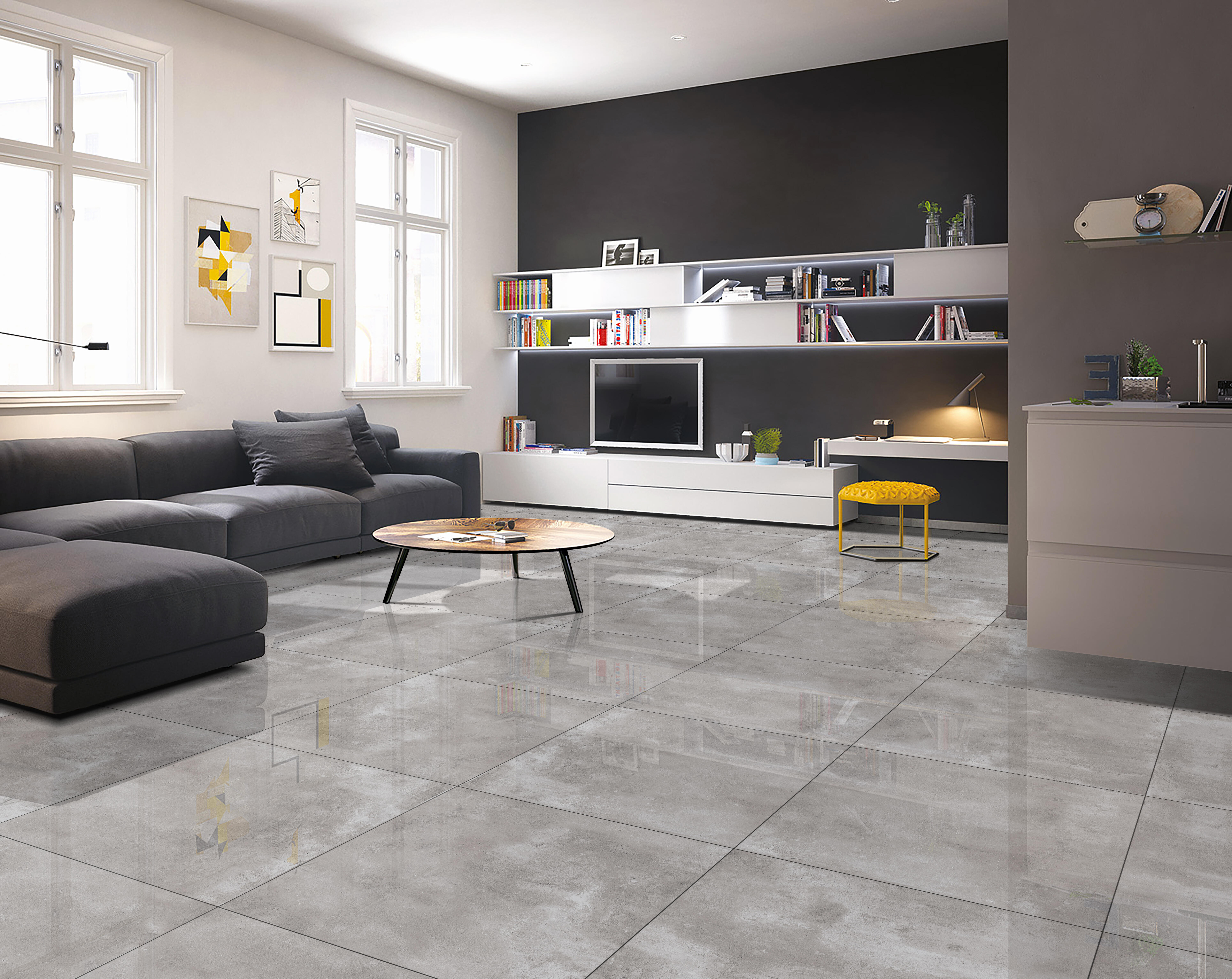 Gres szkliwiony polerowany Manhattan Gris 60x60 1,44 m2 - 2