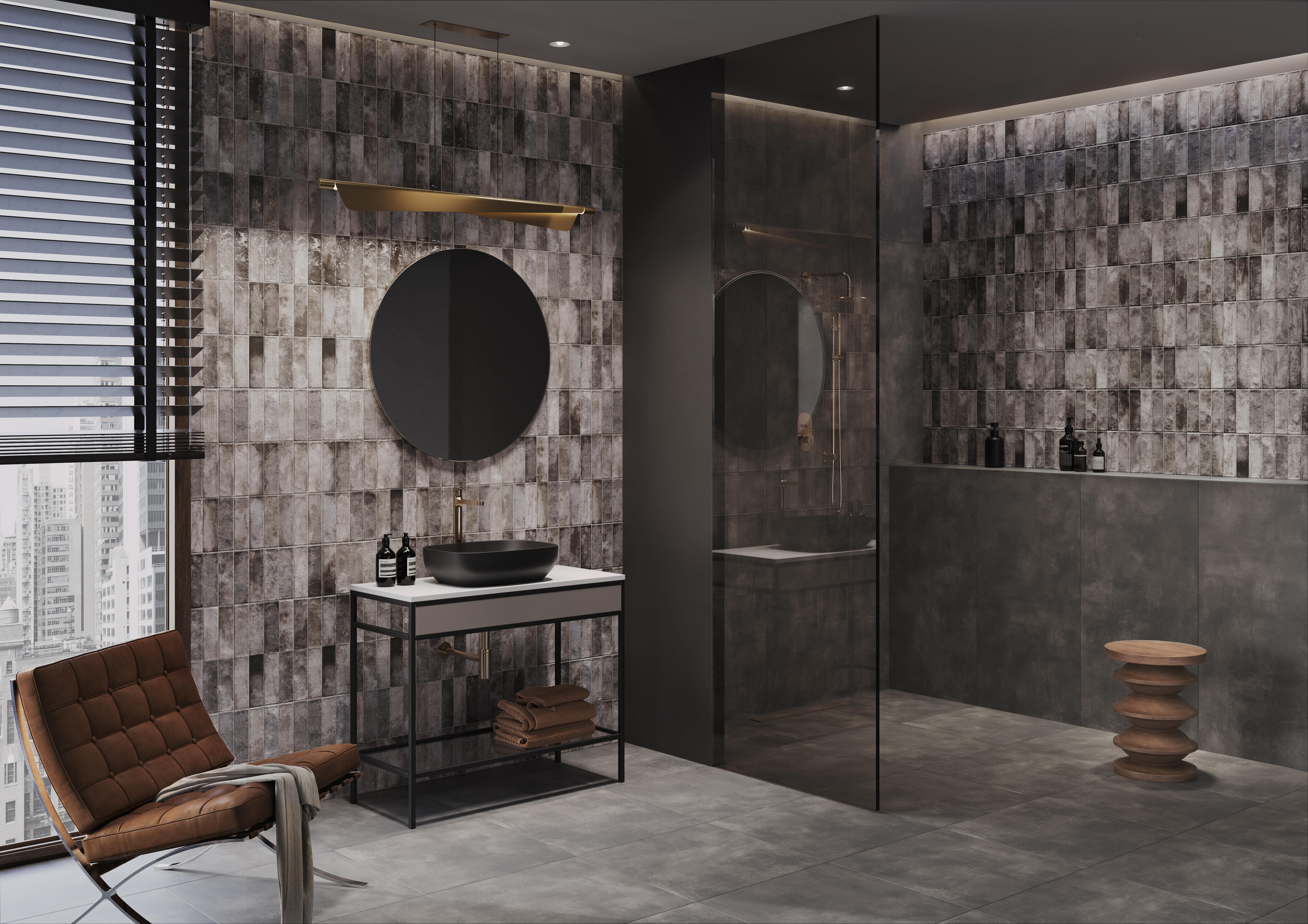 Płytka ścienna Mattone Grey glossy 29,7x60 1,25 m2 - 2