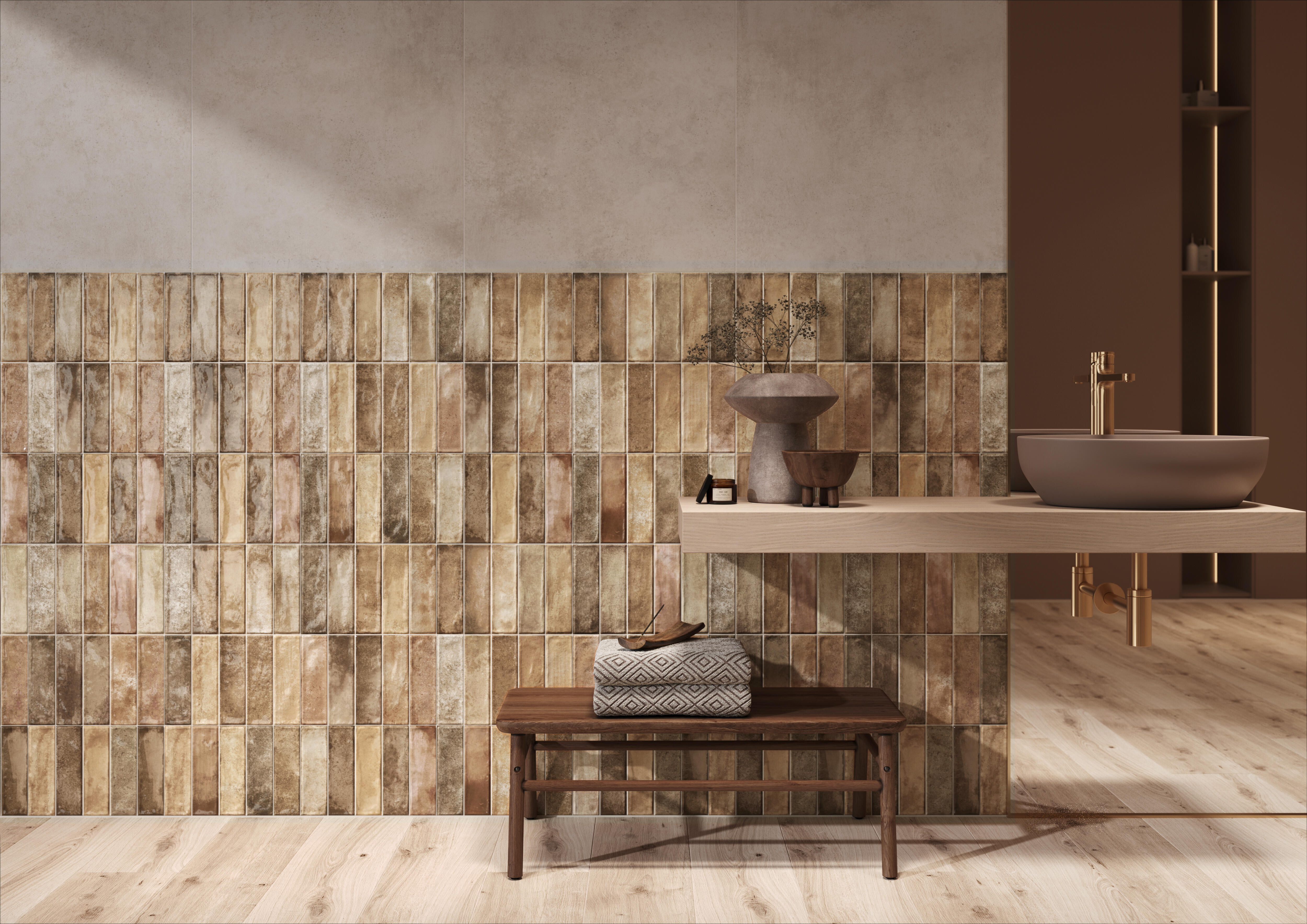 Płytka ścienna Mattone Brown glossy 29,7x60 1,25 m2 - 2