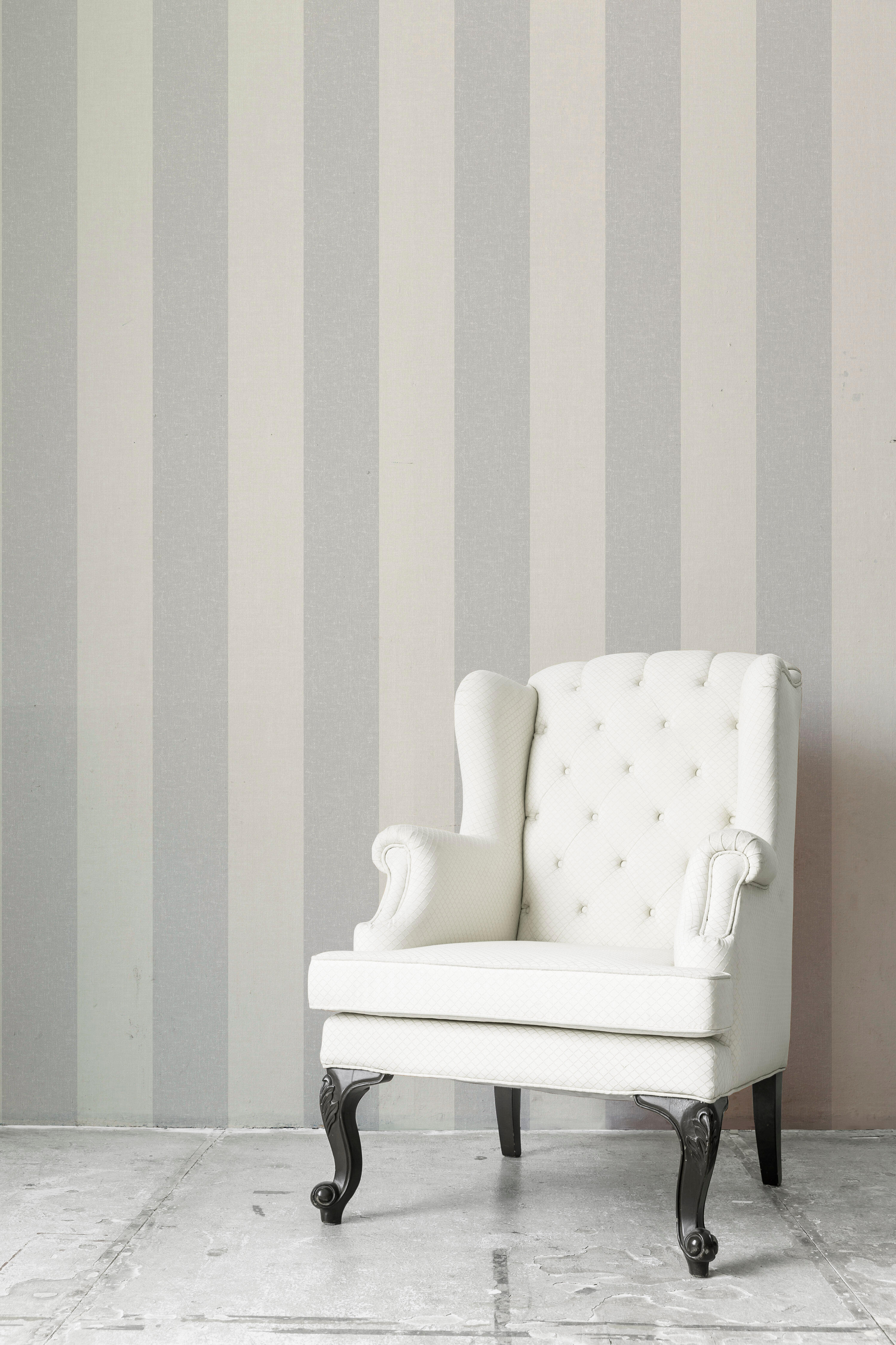 Tapeta winylowa na fizelinie margritte stripes - szare paski  - 2