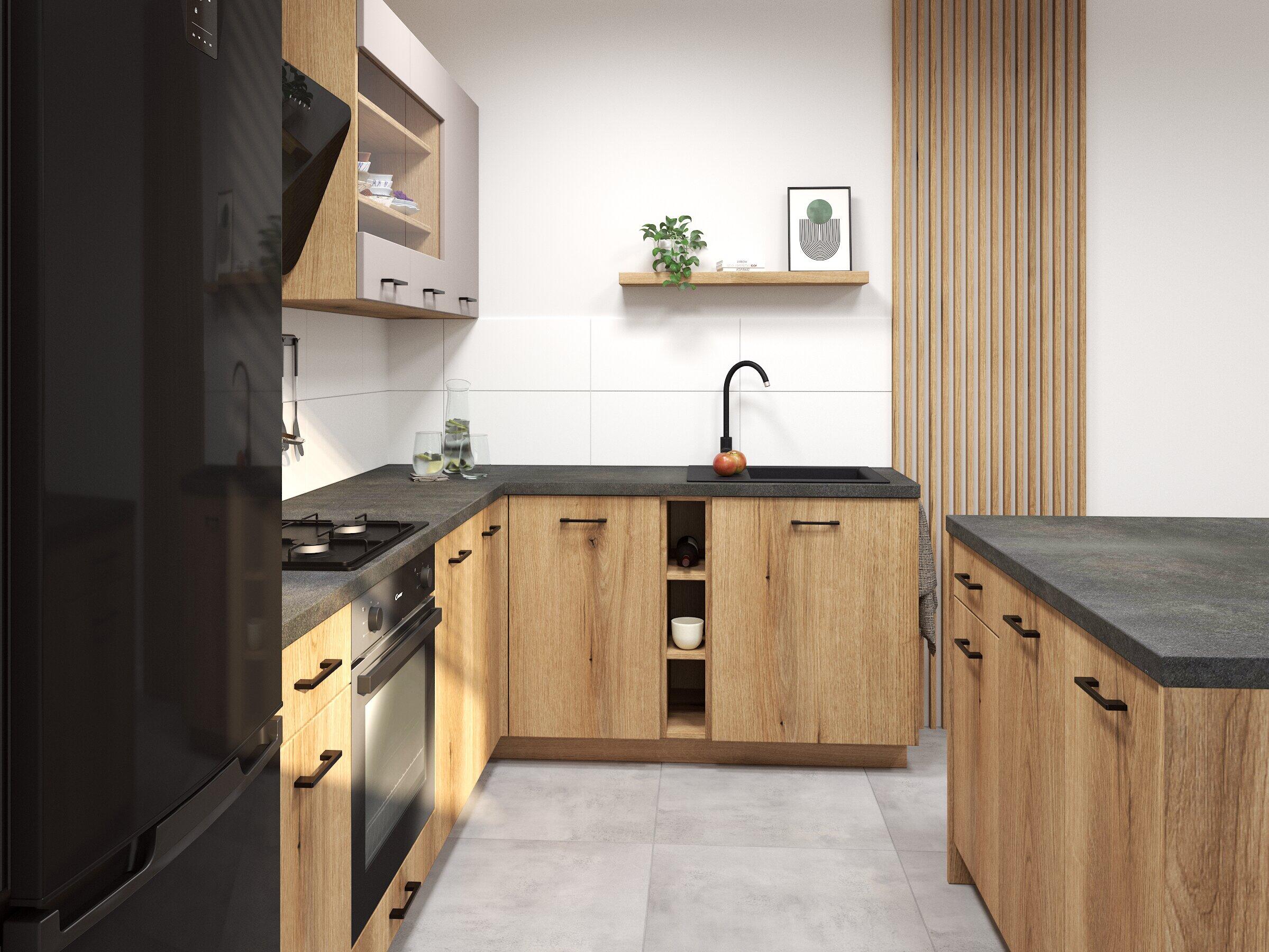Blat kuchenny roboczy District Dark 2000x600x38 mm - 2