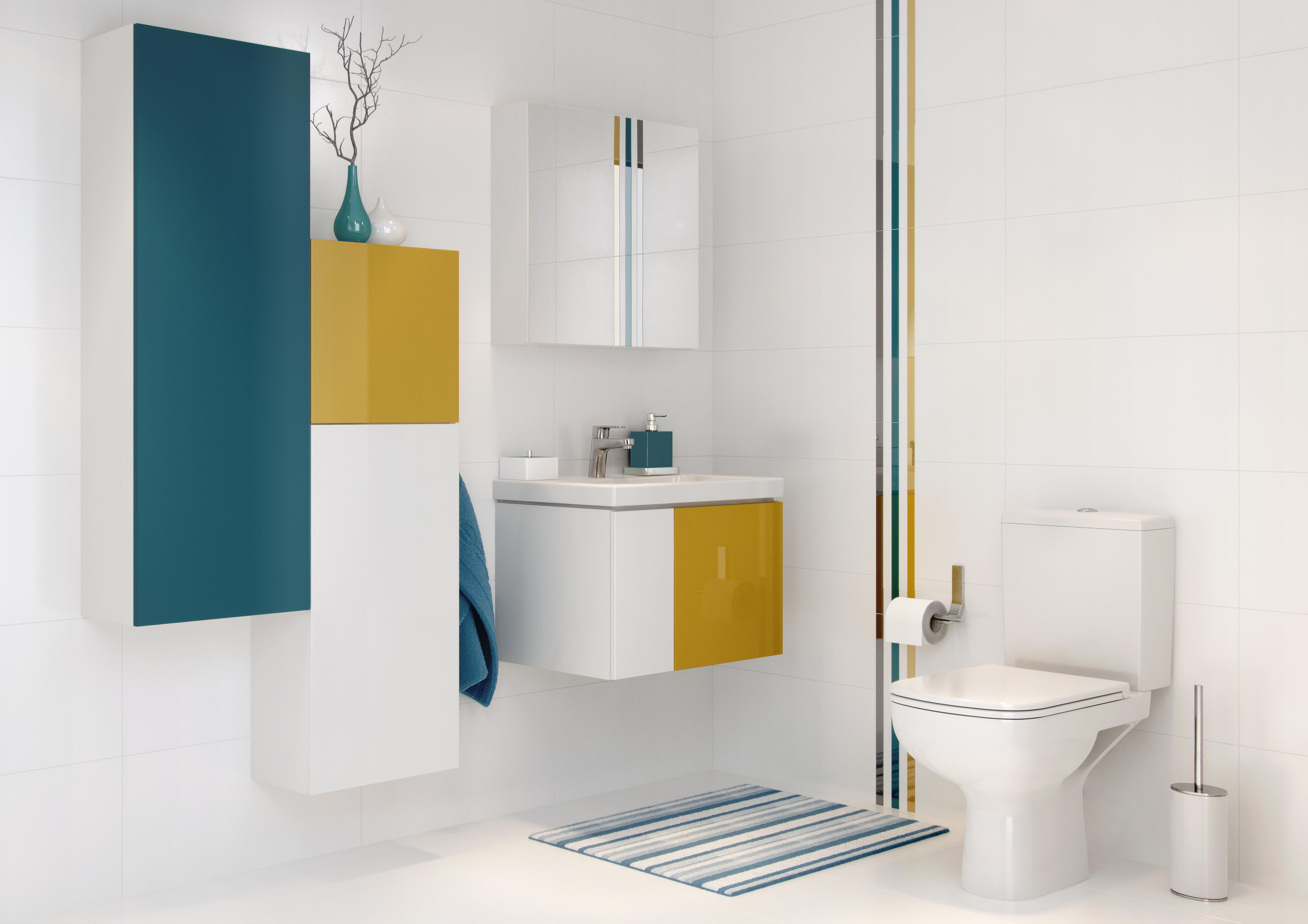 WC kompakt Cersanit Colour poziom biały - 2