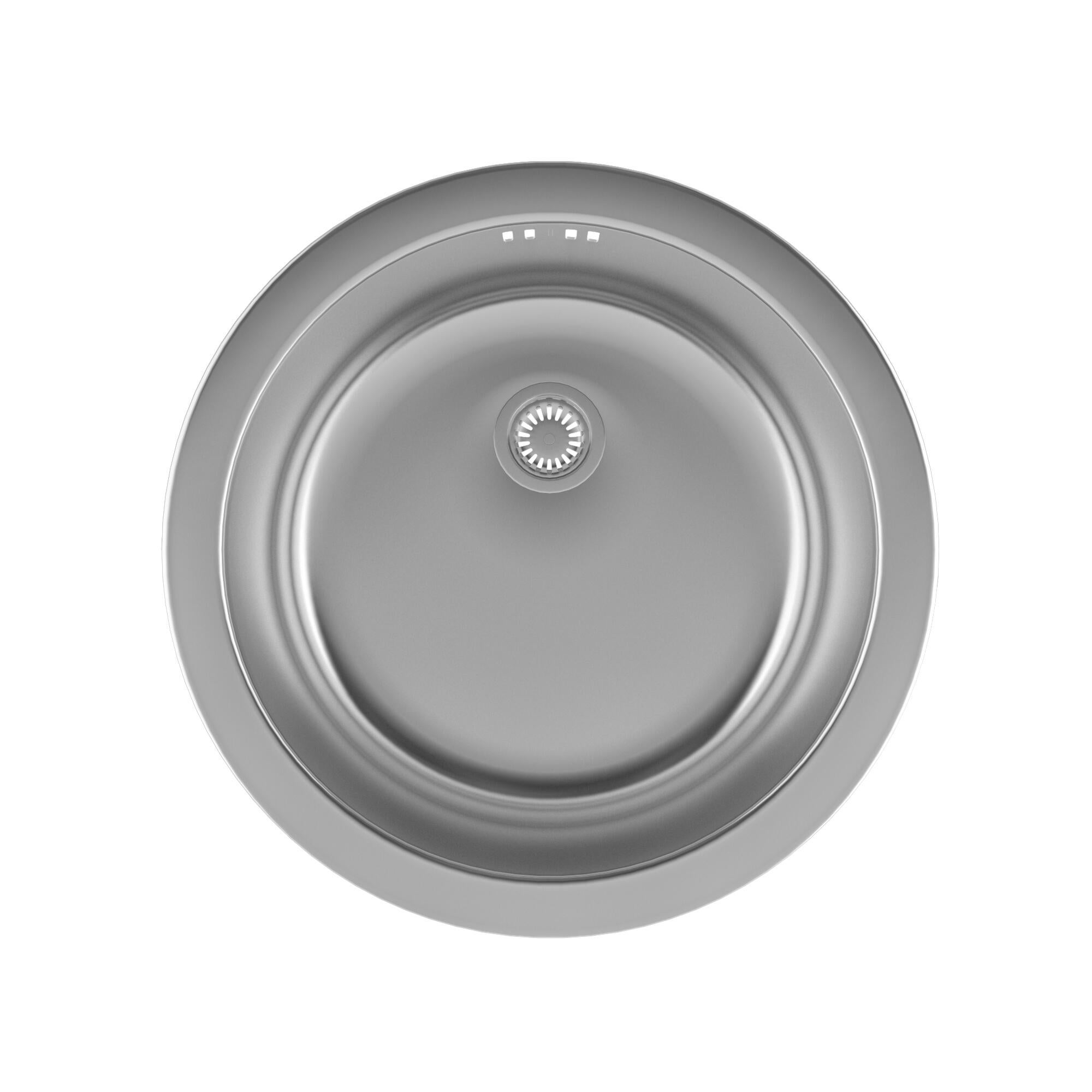 Lavello sopratop 1 vasca in inox grigio DELINIA Iseo L 45 x L 45 cm - 7