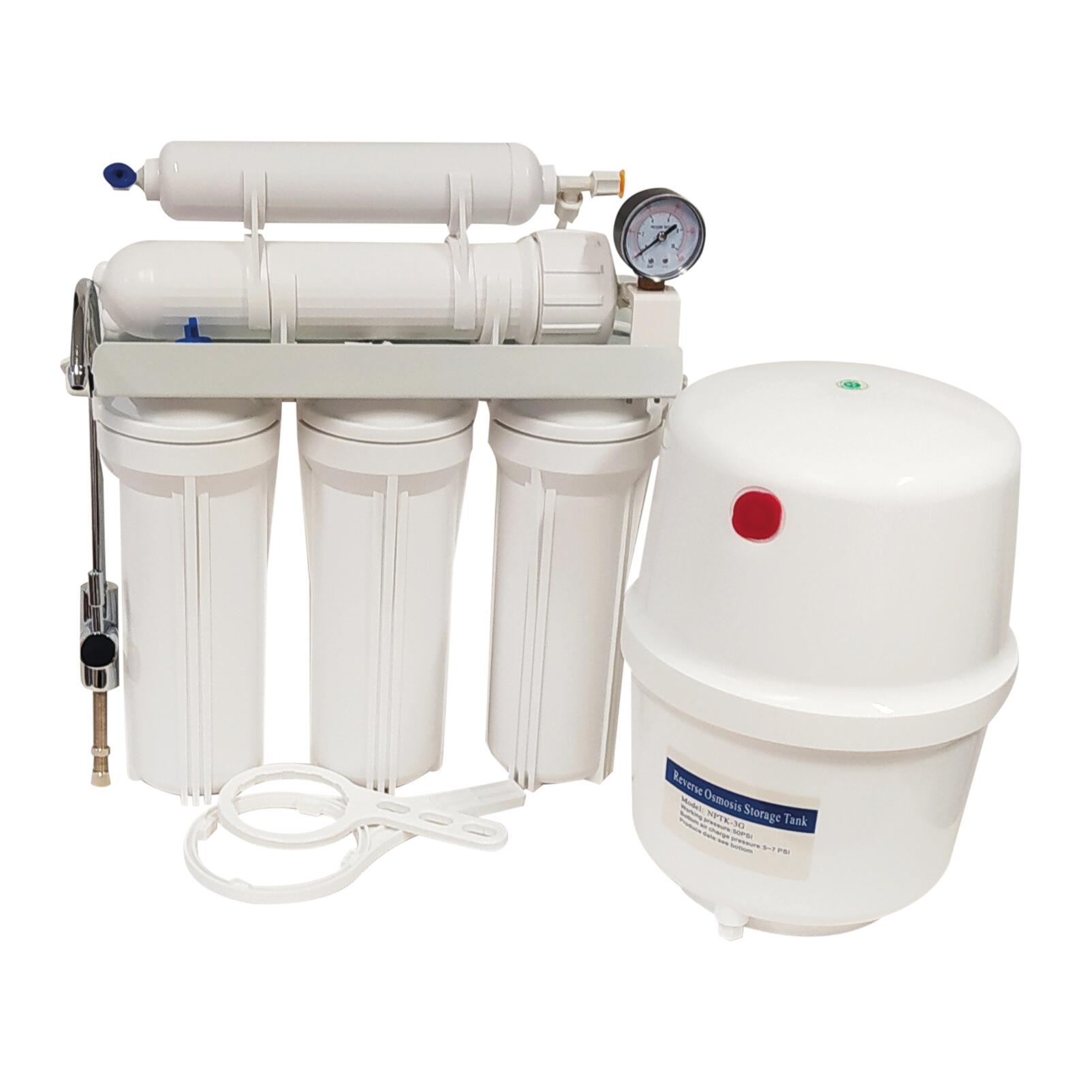 Sistema Filtrazione Acqua Osmosi Inversa 4 Stadi AquaticLife – RO/DI 100 GPD Con Resina A Cambio Colore