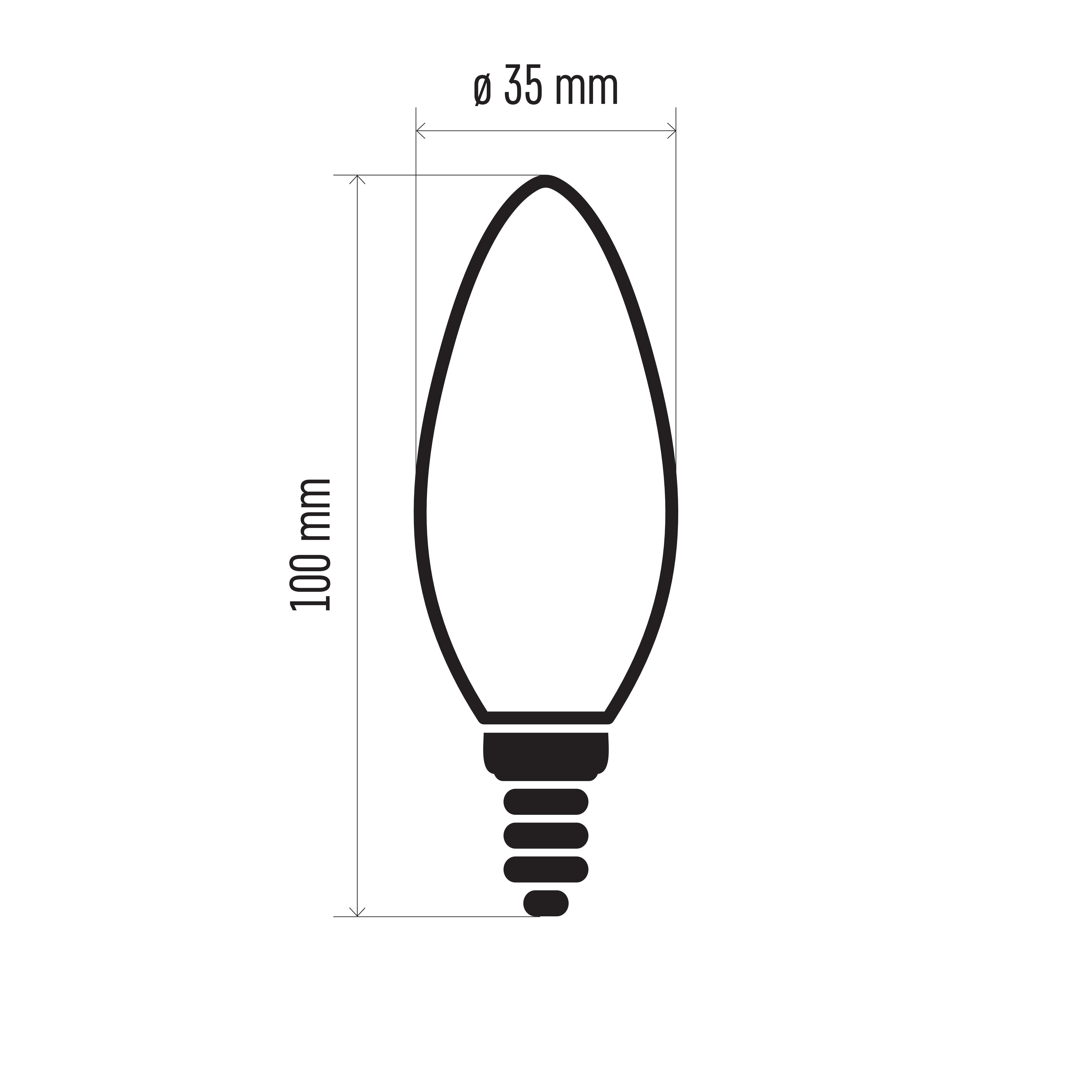 Żarówka LED E27 filament świeca 4W 470lm 4000K - 2