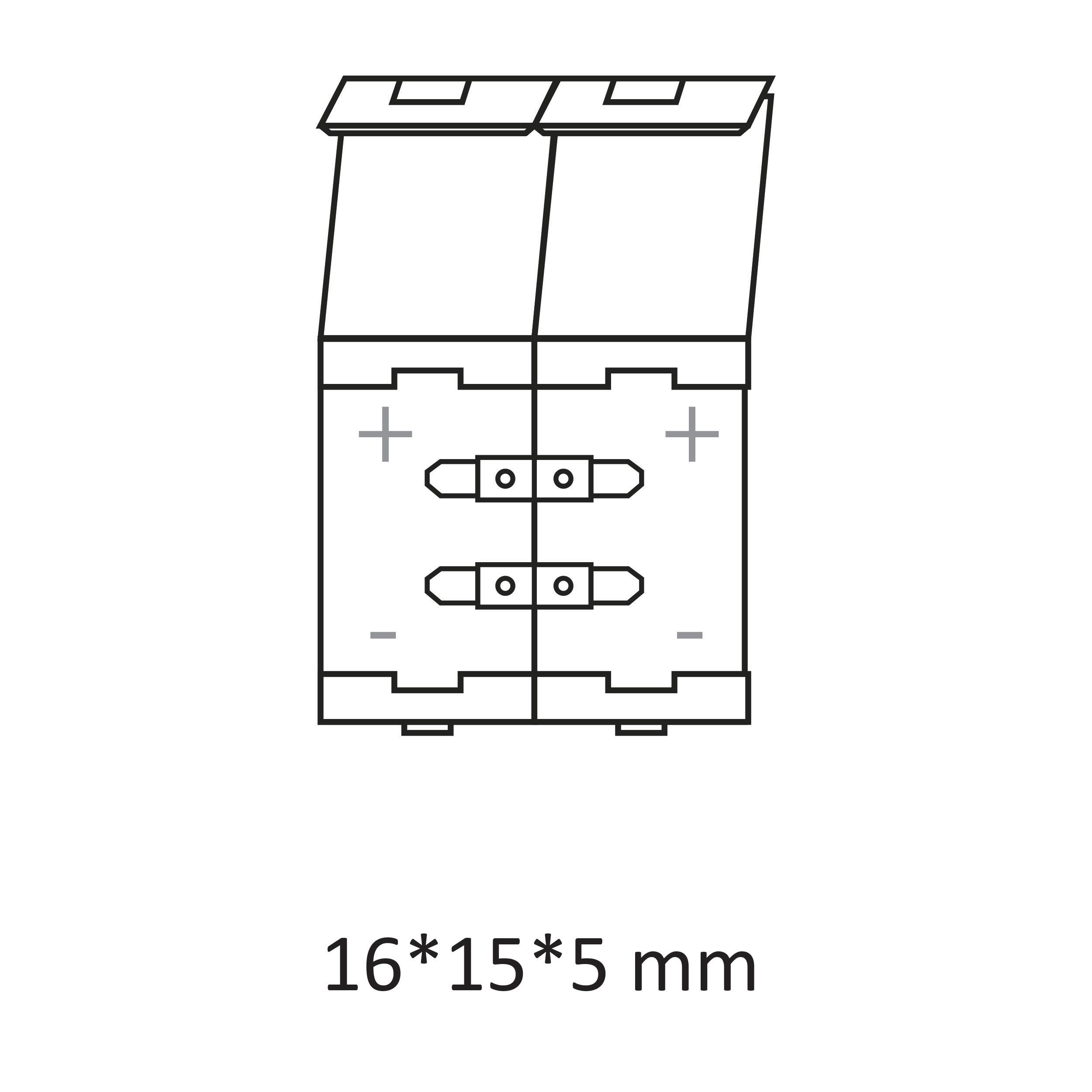 Złącze stałe do taśm LED 8mm 2pin dwustronne 12 24V DC 3V - 2