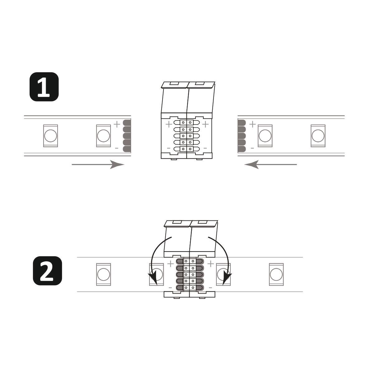 Złącze stałe do taśm LED RGBW 12mm 5 pin dwustronne 12 24V DC 3A - 2