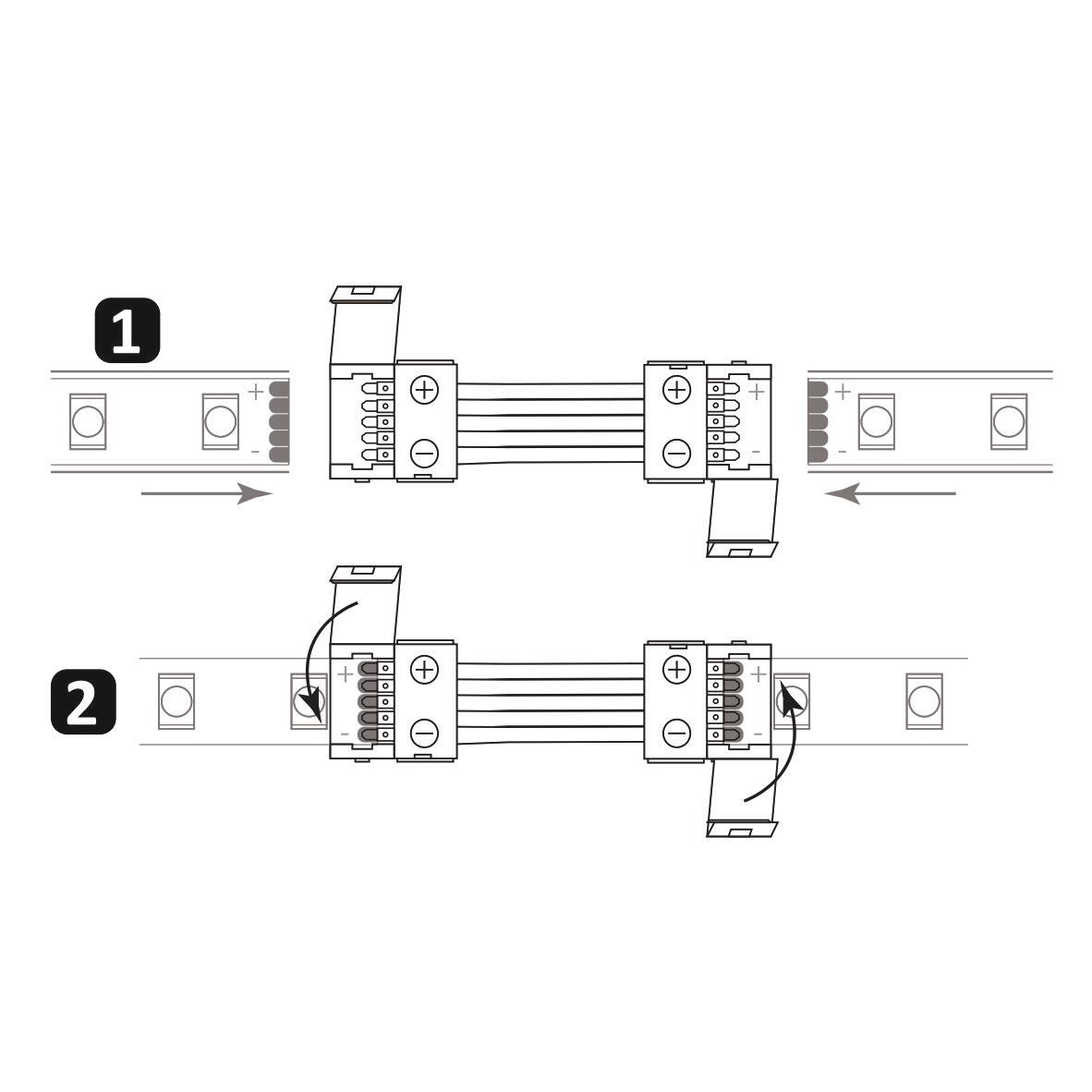 Złącze kątowe do taśm LED RGBW 12mm 5pin dwustronne 12 24V DC 3A - 2