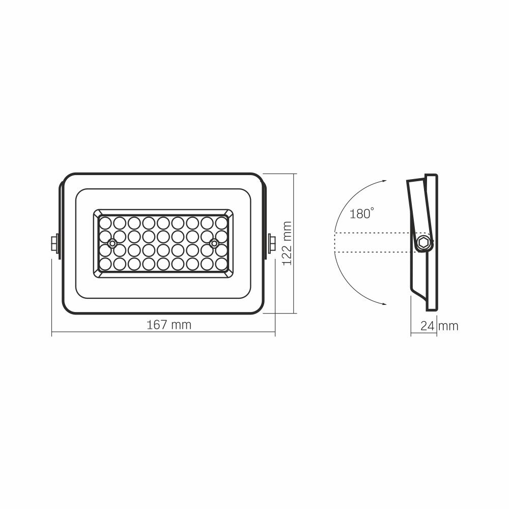Naświetlacz LED 30W 2700 lm IP65 5000K biały - 4