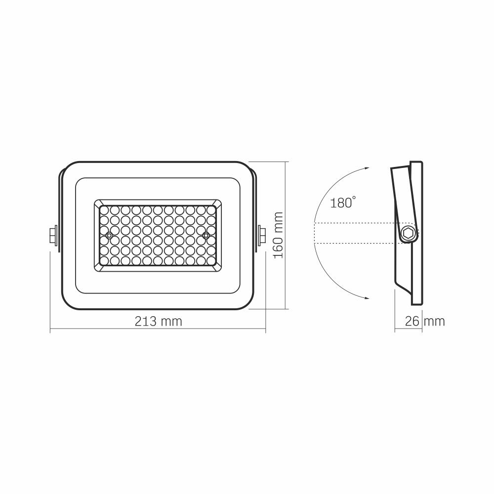 Naświetlacz LED 50W 4500 lm IP65 5000K biały - 2
