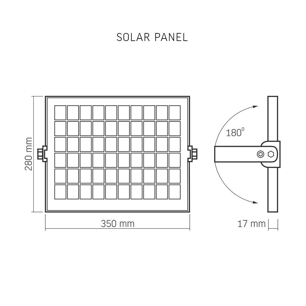 Naświetlacz LED LED Solar Floodlight VIDEX flod LED solar gelio 20W NW - 2