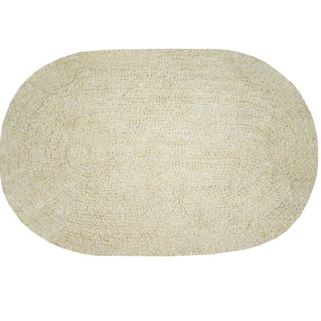 Tapis de bain l.40 x L.60 cm beige Oval