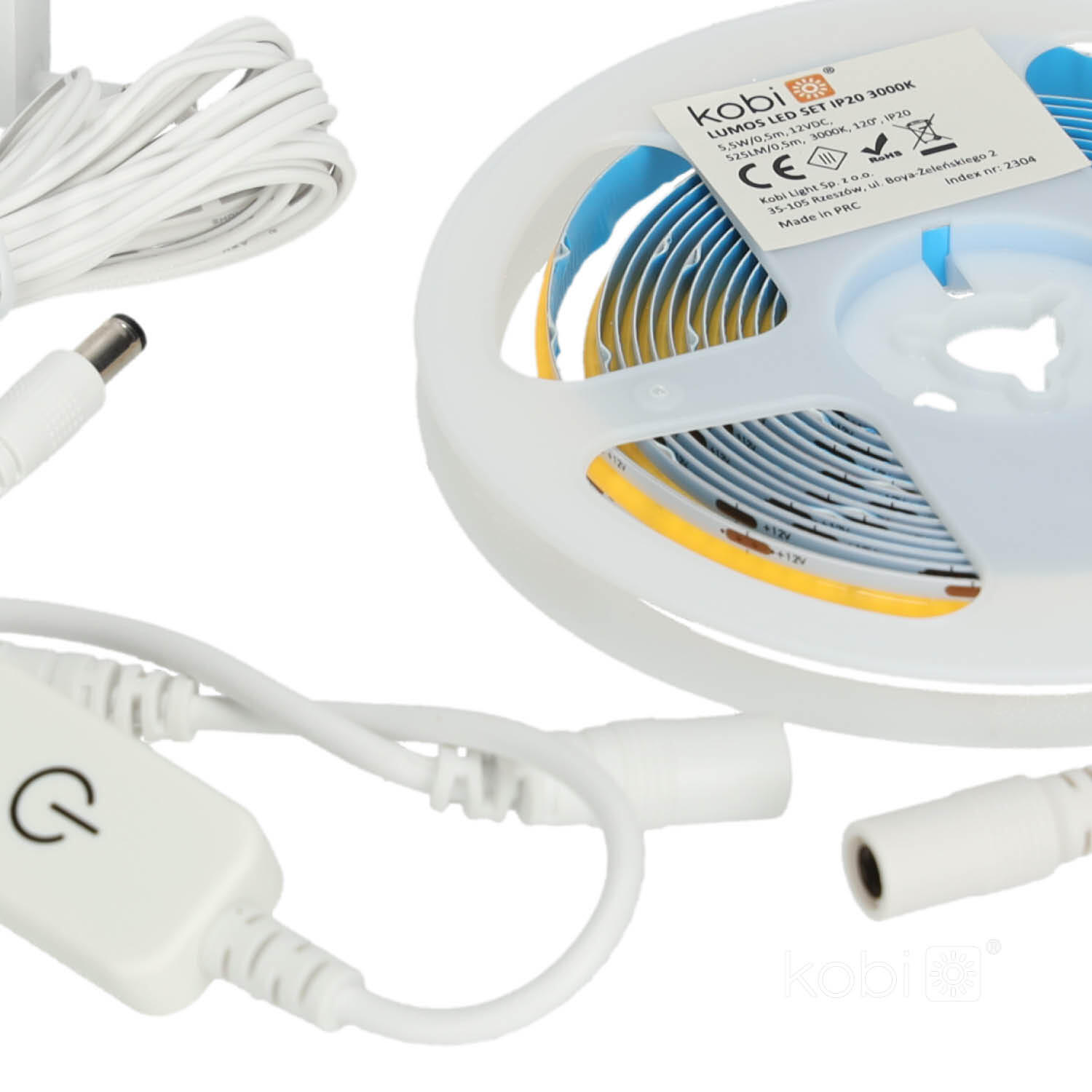 Zestaw taśma LED taśma COB, długość 3m, 3000K, IP20, włącznik ze ściemniaczem - 3