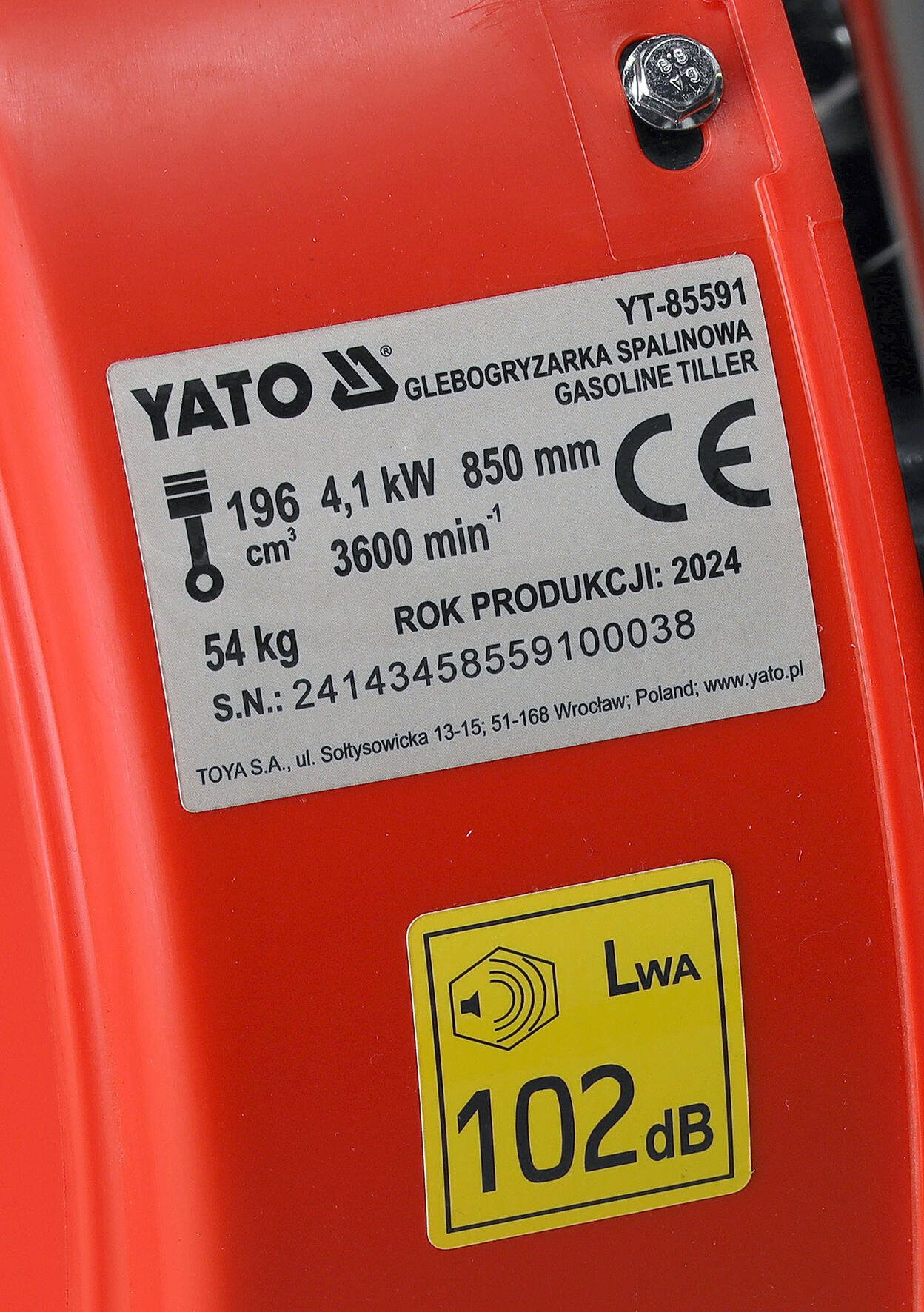 Glebogryzarka spalinowa YATO 35/85 cm, YT-85591 - 2