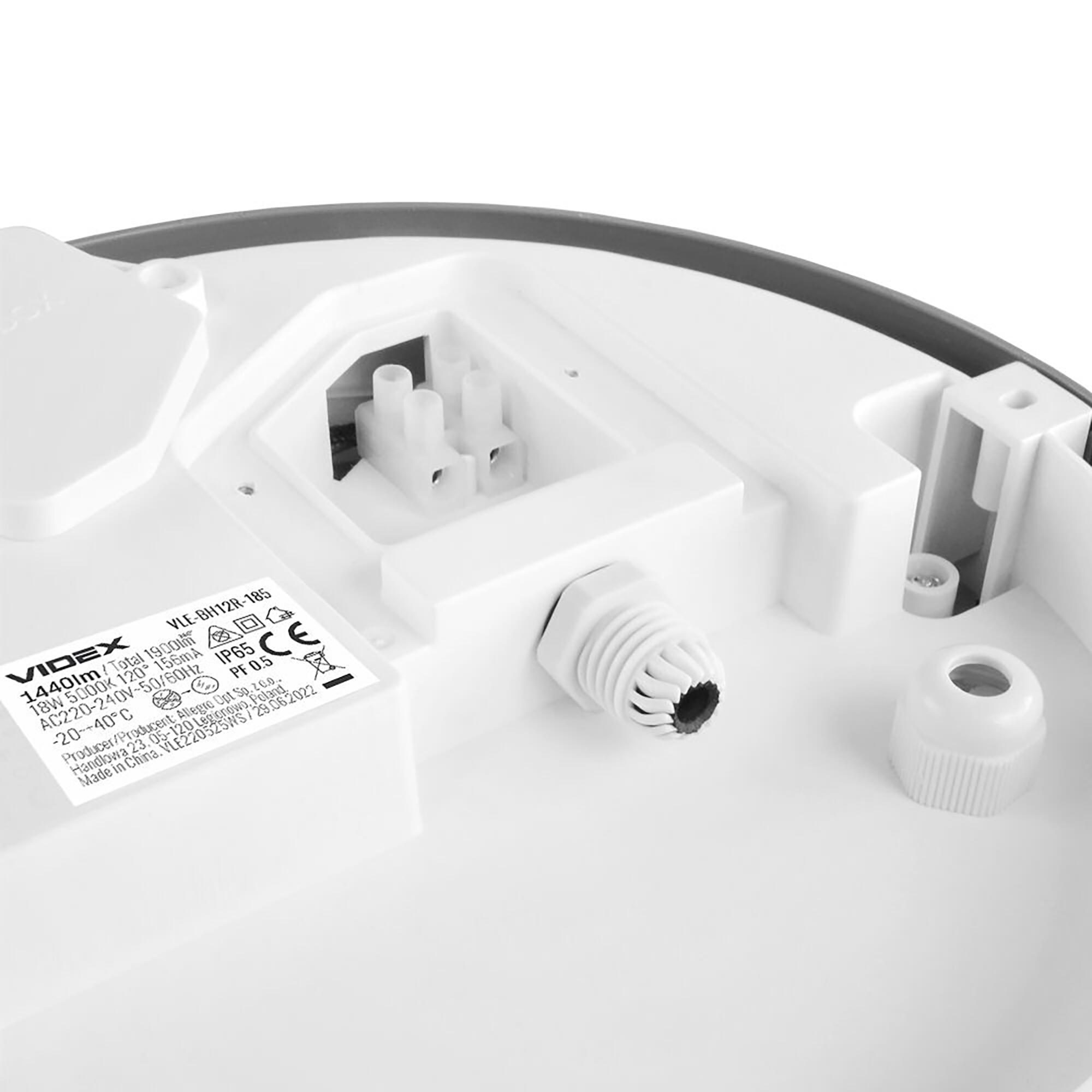 Plafon LED Inga 18W 1440lm 5000K IP65 szary - 3