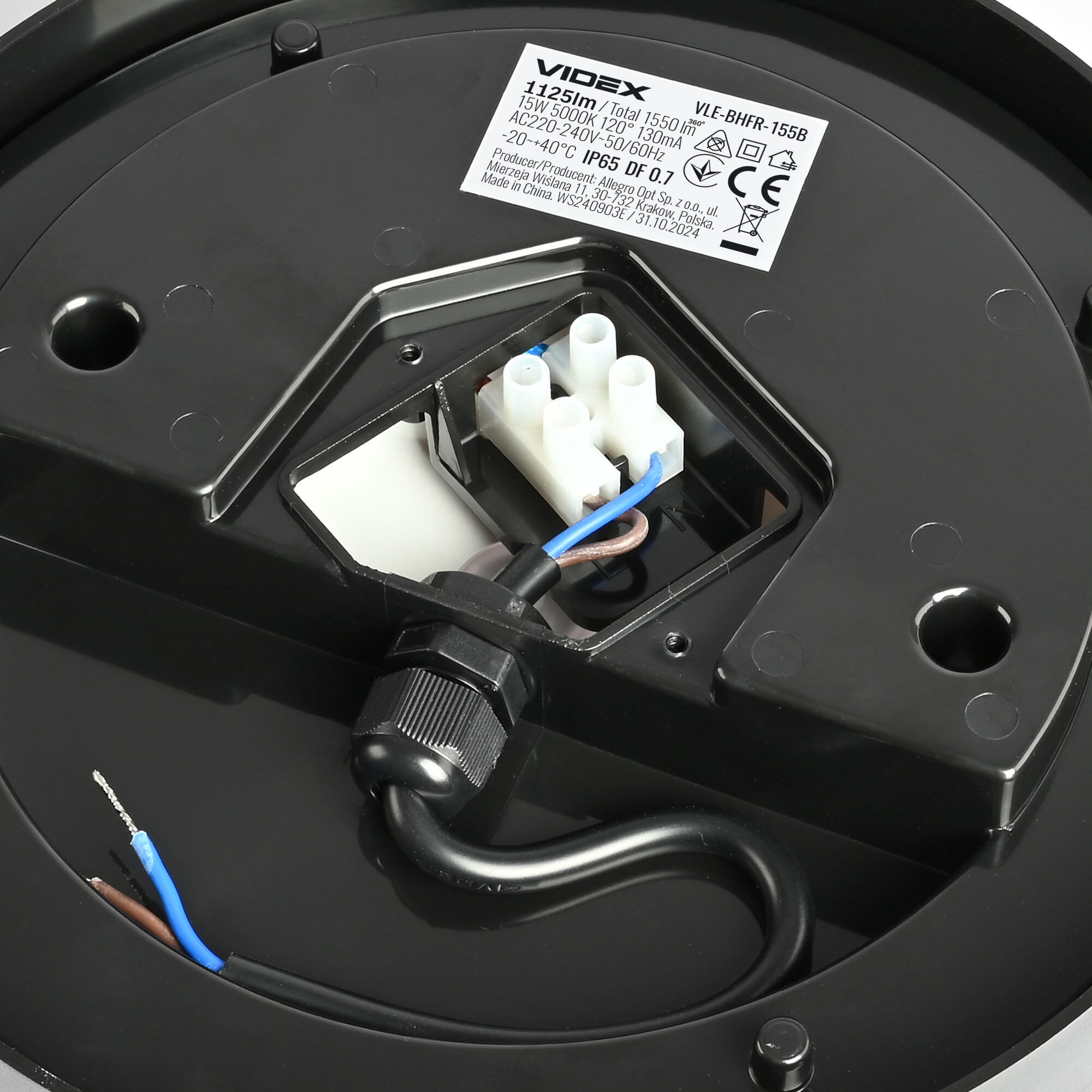 Plafon LED Lena 15W 1125lm 5000K IP65 czarny - 3