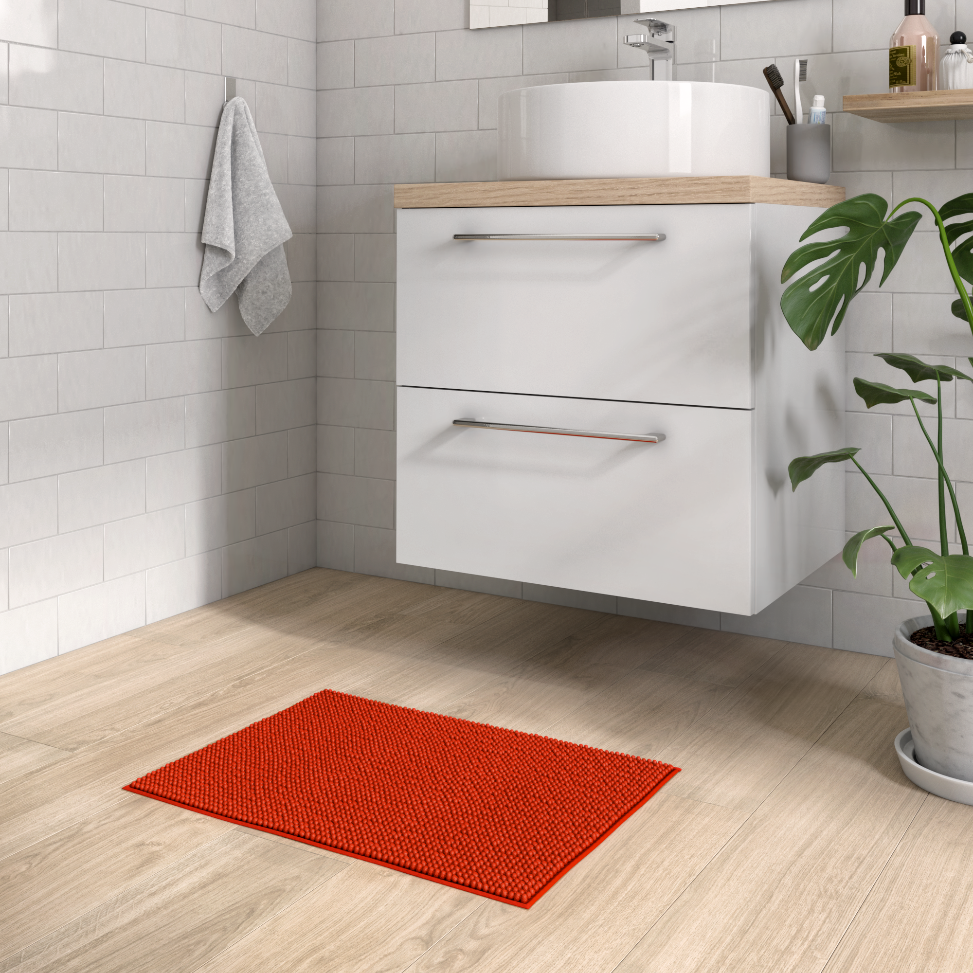 Tapis de bain l.40 x L.60 cm orange Easy SENSEA - 2