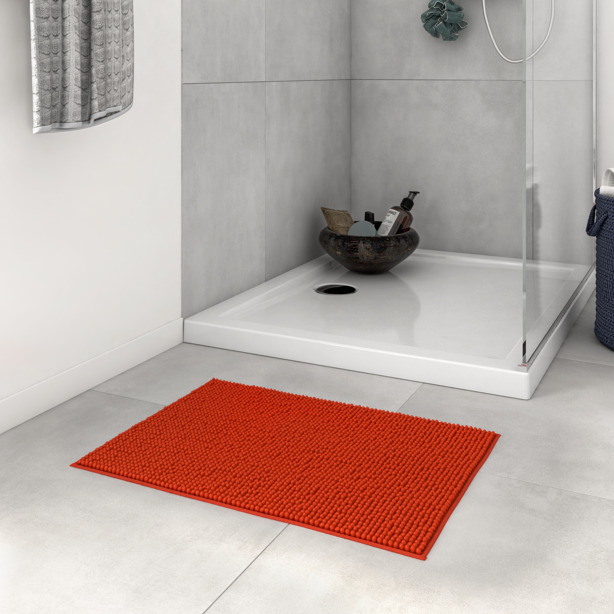Tapis de bain l.40 x L.60 cm orange Easy SENSEA - 3
