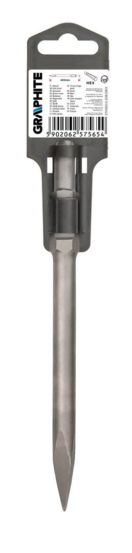 Szpicak HEX 30x400 mm GRAPHITE - 2