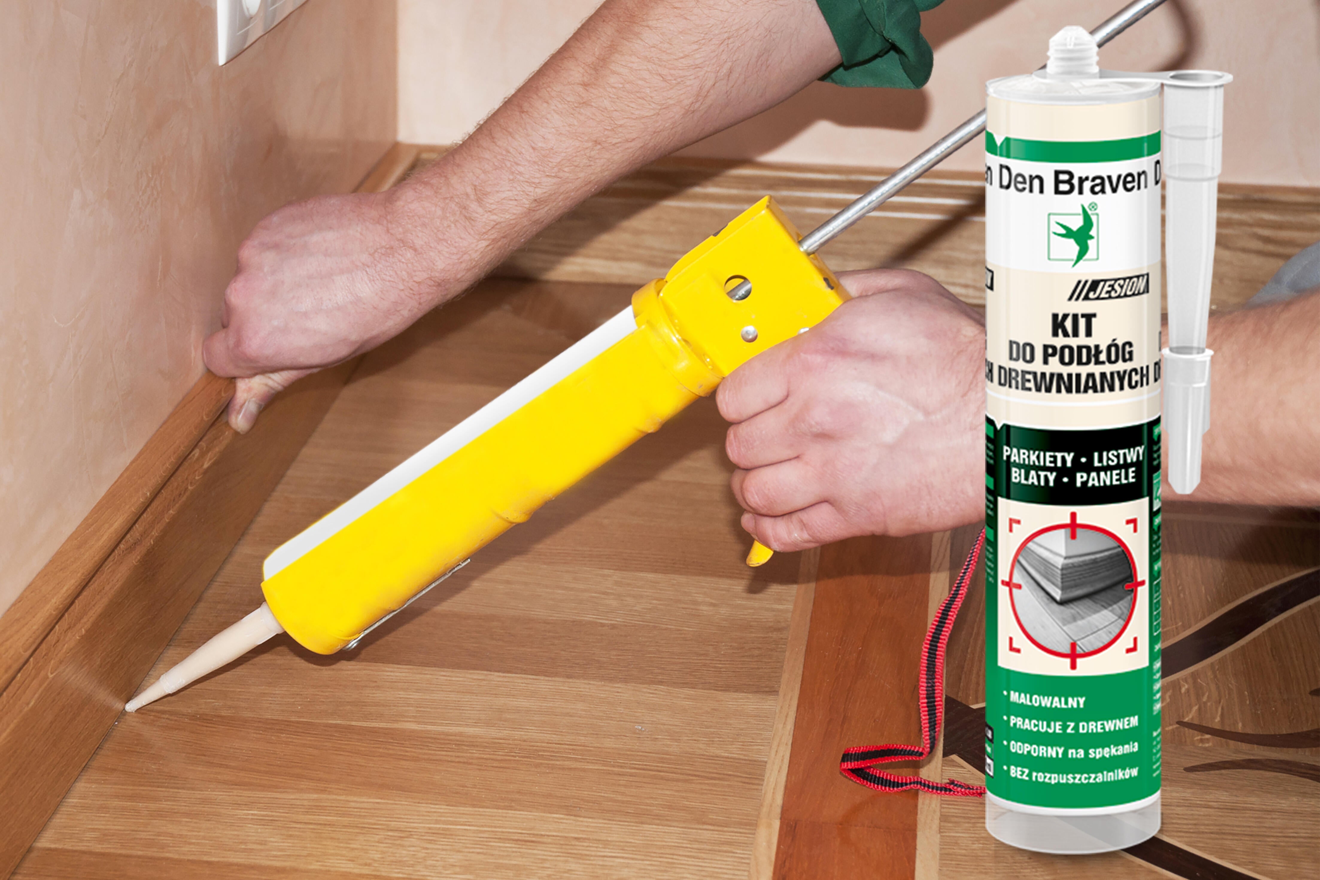 Kit do podłóg drewnianych Den Braven jesion 280ml - 3