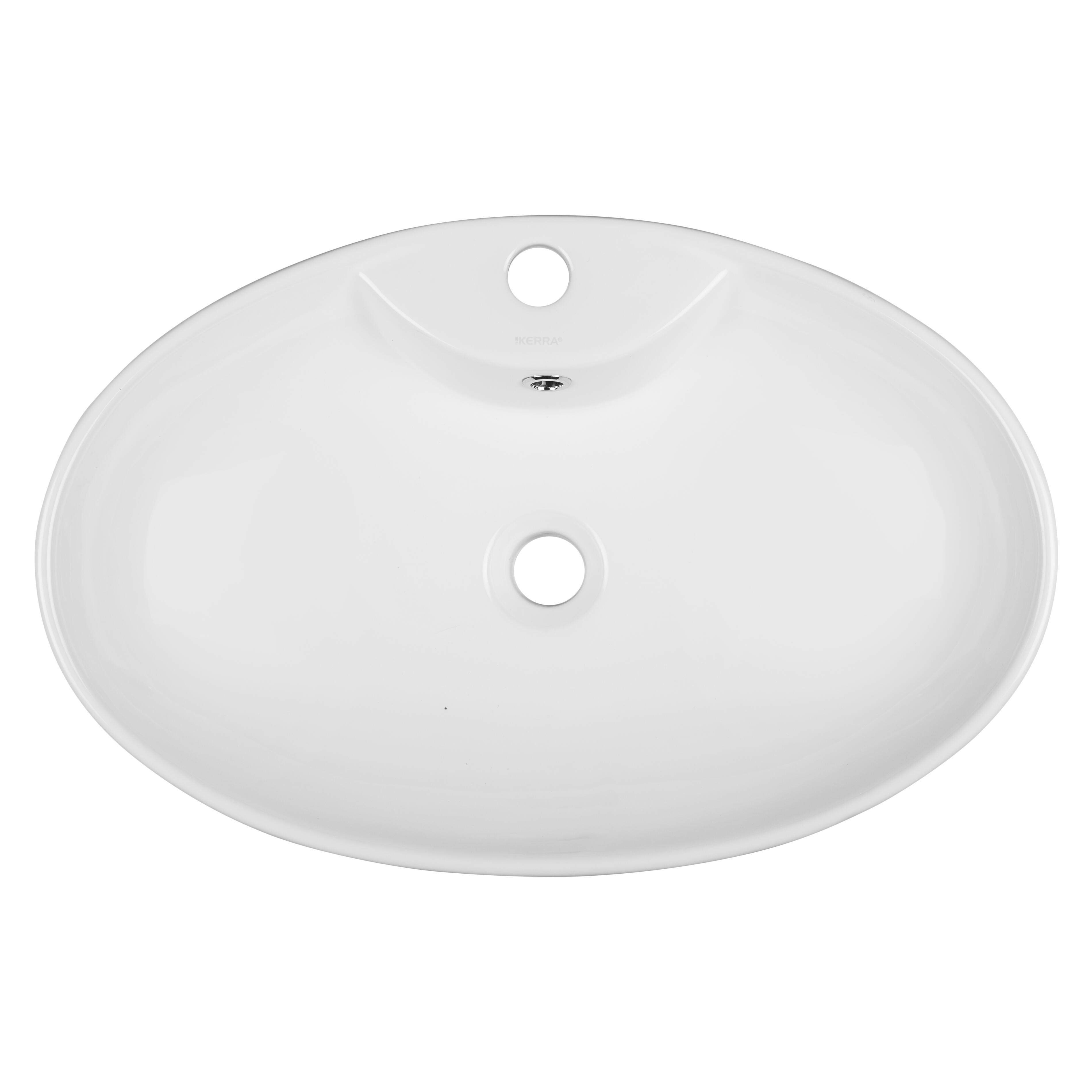 Umywalka nablatowa Kerra KR 139 58 cm biała - 2