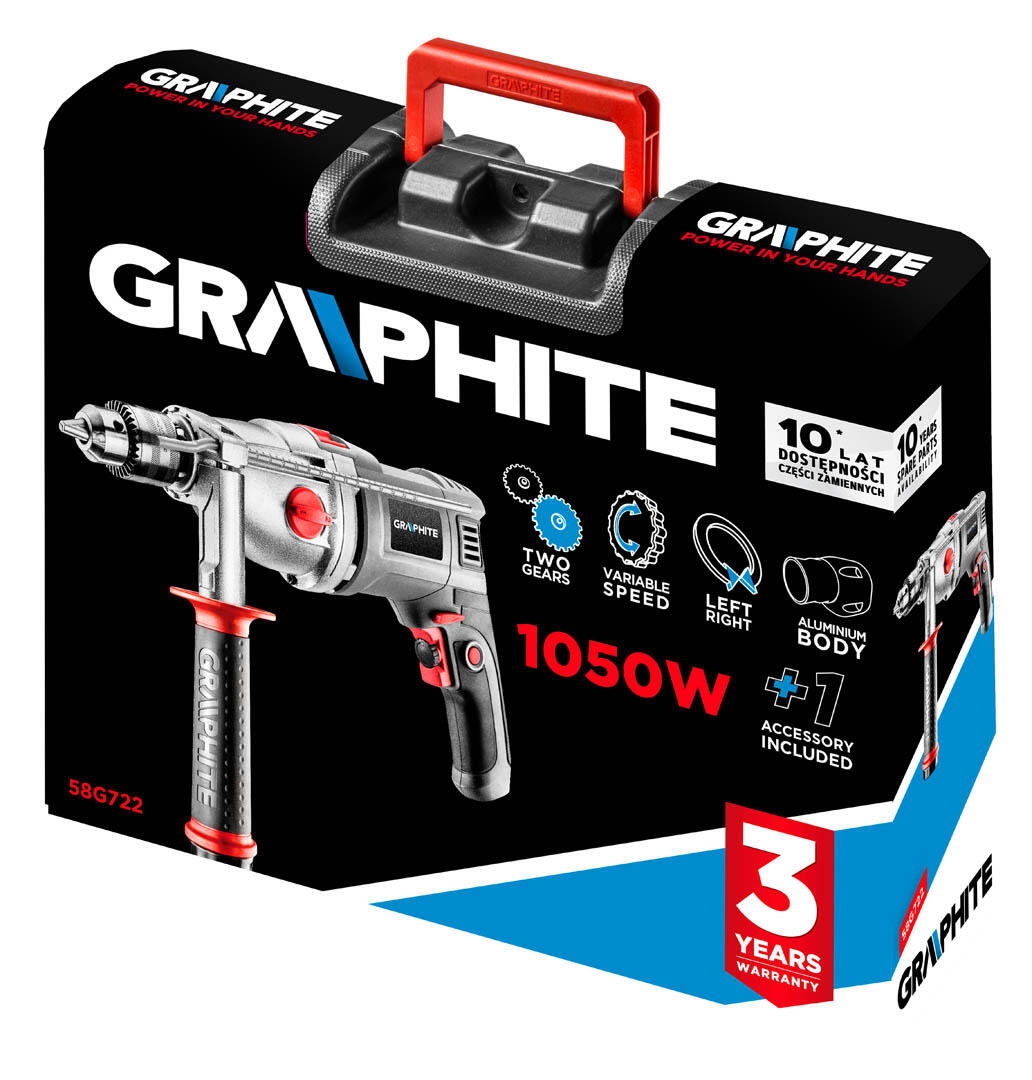Wiertarka udarowa 1050W 58G722 Graphite - 2