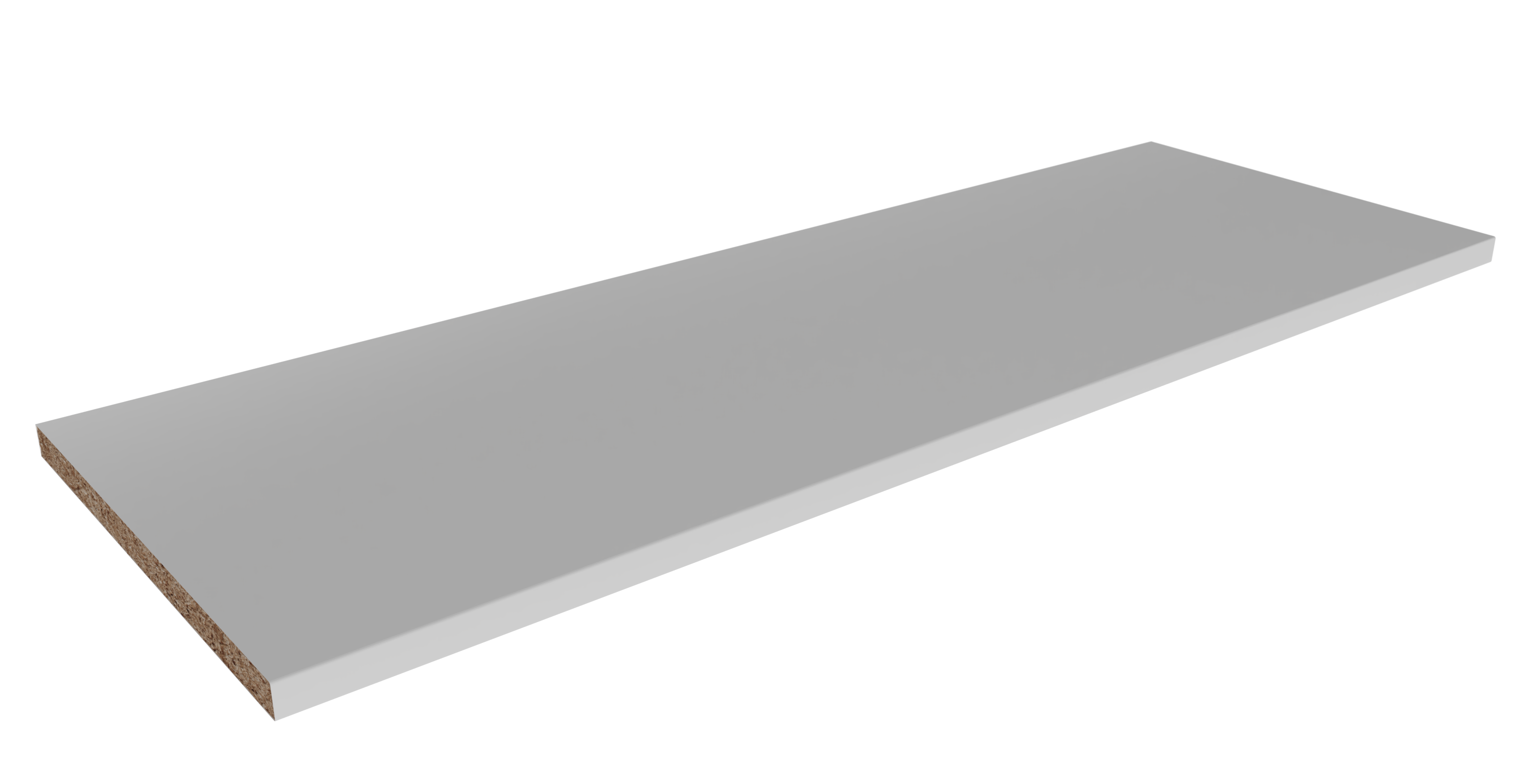 Encimera de cocina laminada Chester blanco brillo 360x62 cm espesor 38mm - 6