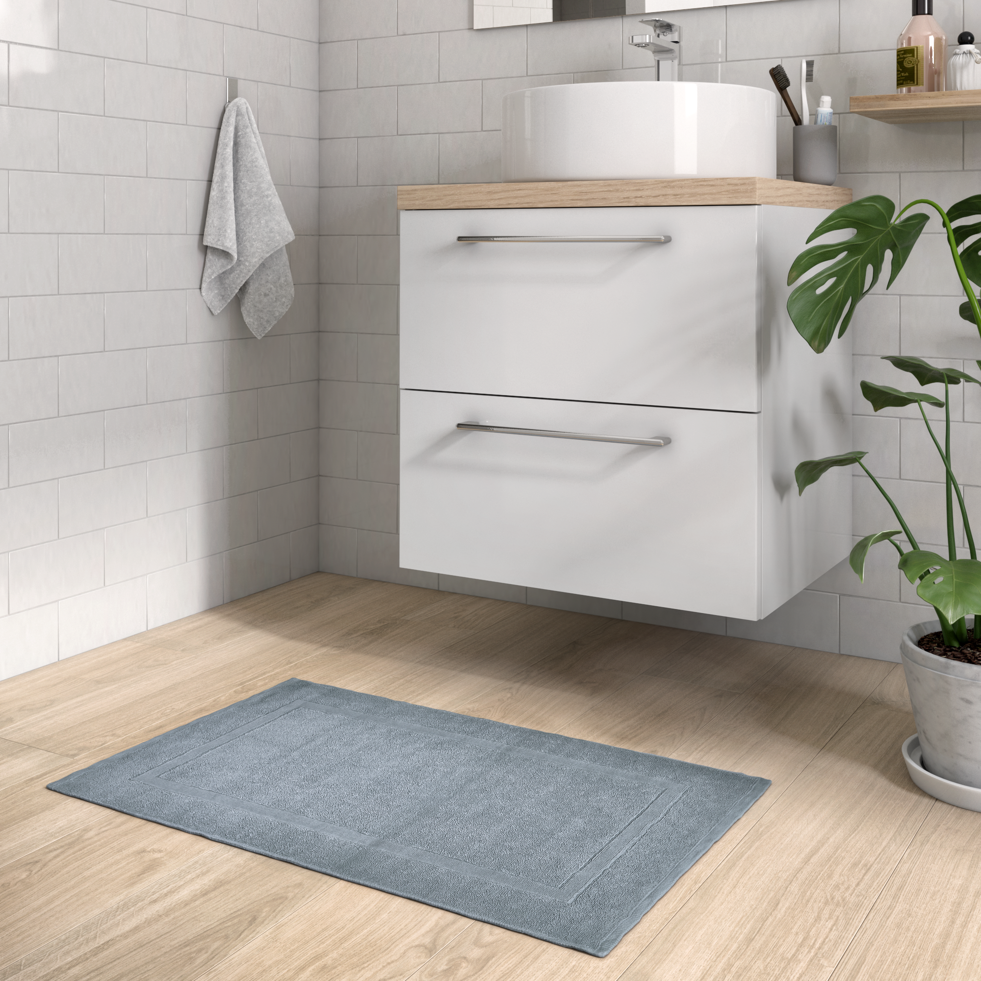 Tapete de casa de banho SENSEA TERRY 50X80CM GRANIT 3 - 2