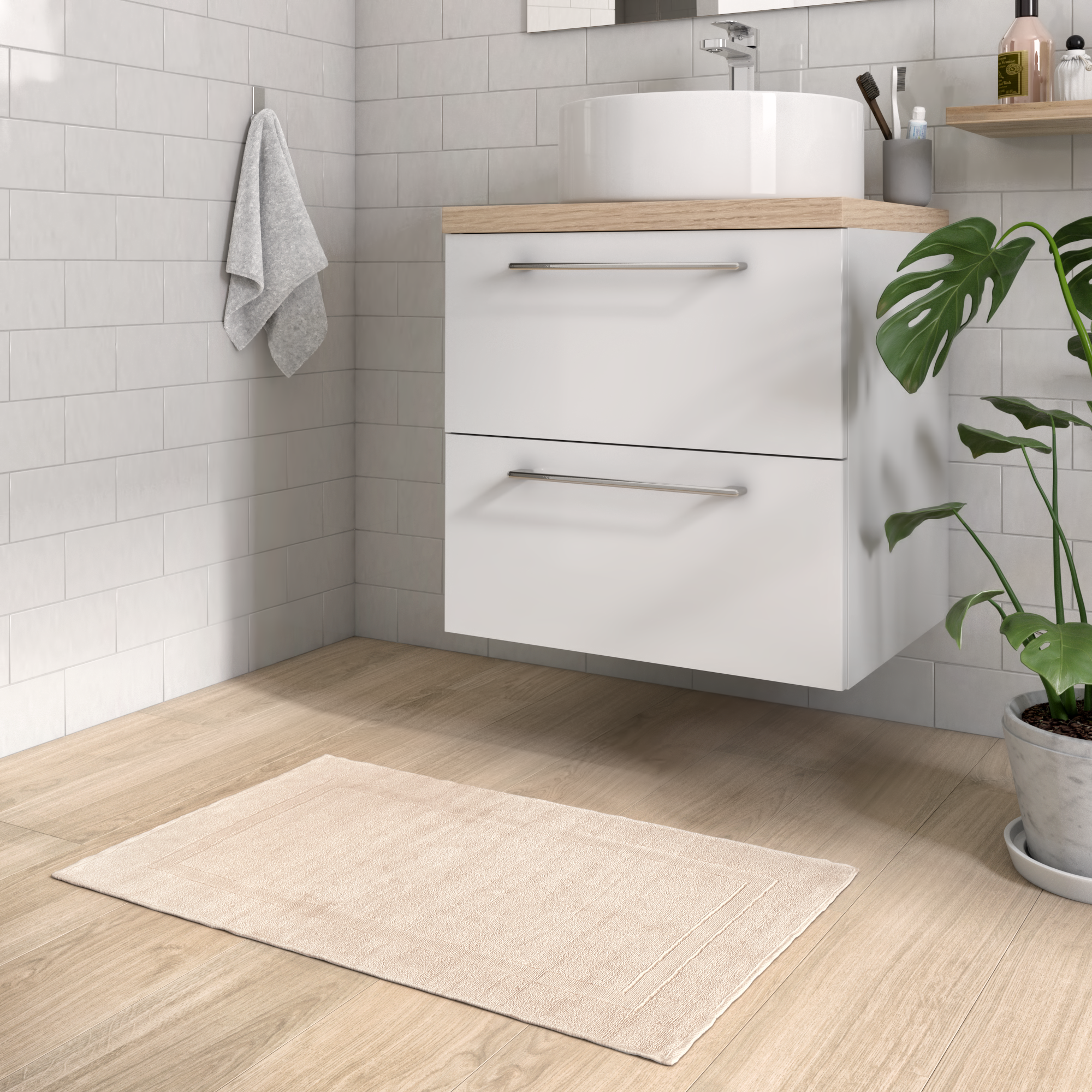 Tapete de casa de banho SENSEA TERRY 50X80CM TRENCH 6 - 6