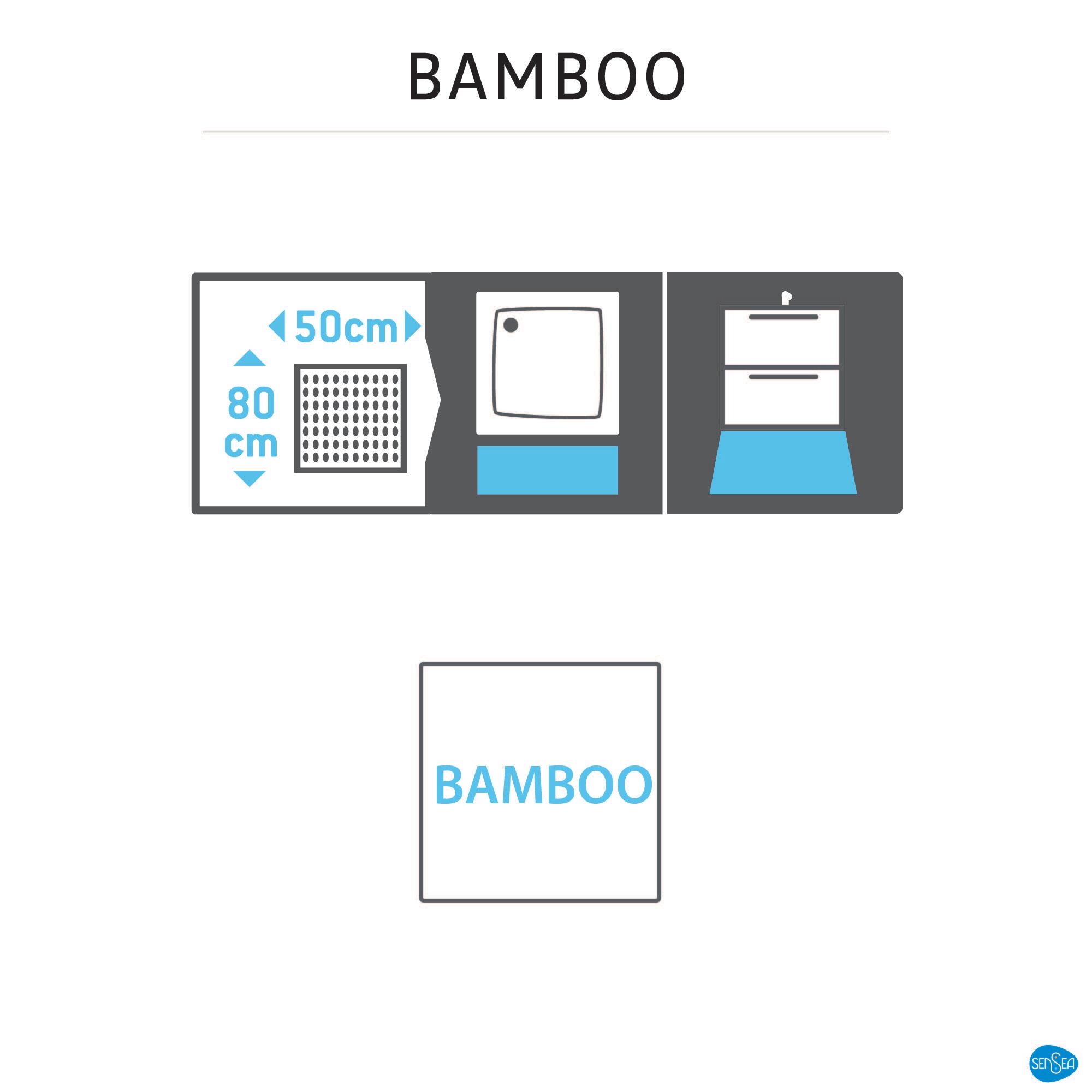 Tapis de bain l.50 x L.80 cm marron Bamboo SENSEA - 6