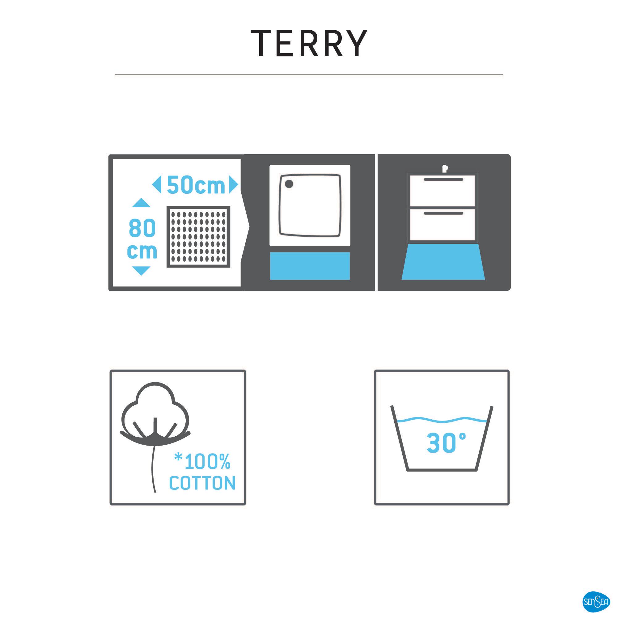 Alfombra de baño rectangular Terry 50x80 cm negro - 13