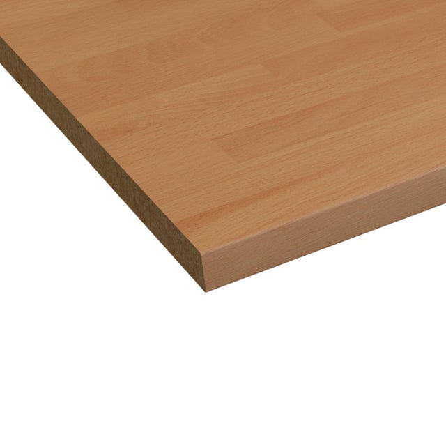 Encimera de cocina laminada Sevilla haya alistonada satinado 360x63 cm espesor 30mm