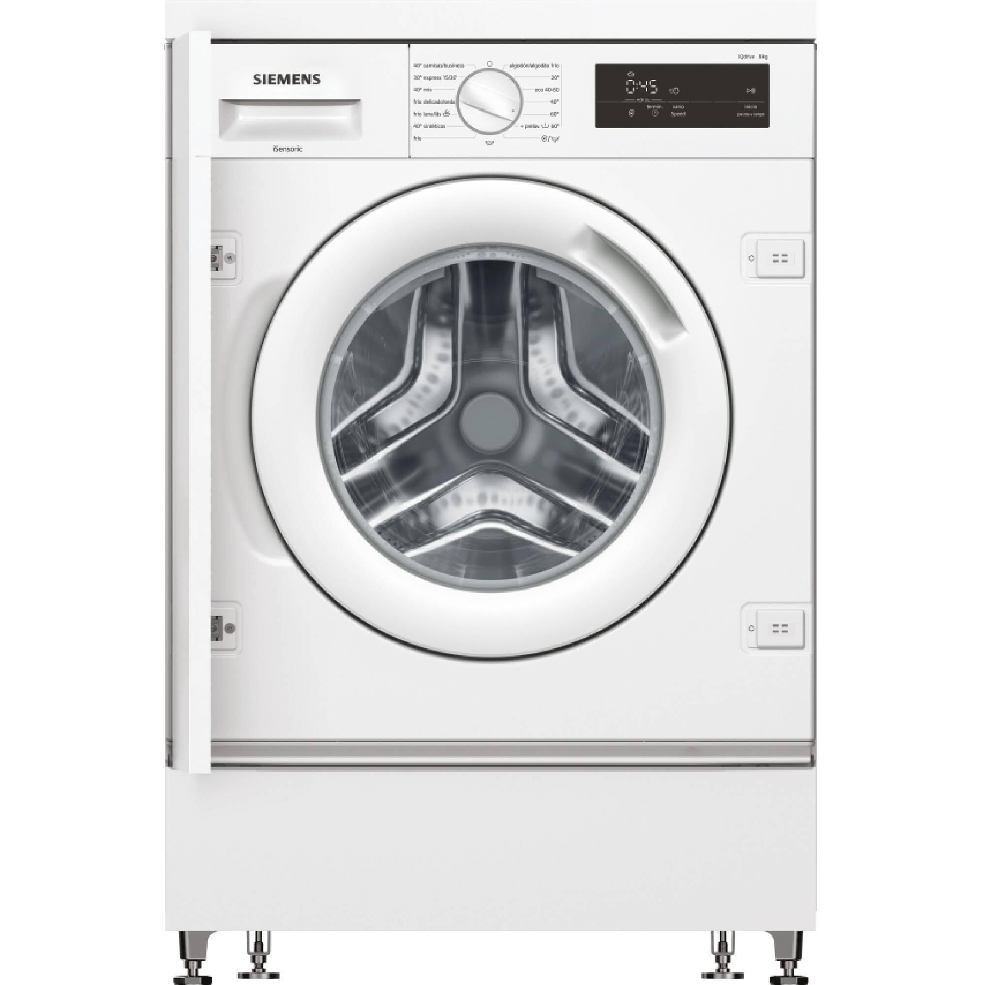 lavadora integrable siemens wi12w327es carga frontal 8 kg 1200 rpm 9 programas clase c blanco