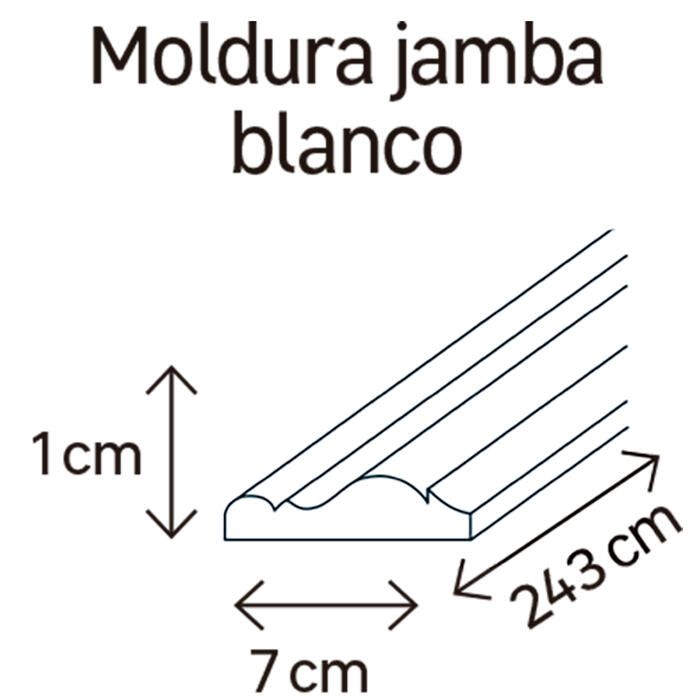 Tapeta de mdf melamina roble 70x10 mm x 2,70 m (ancho x grueso x largo) - 2