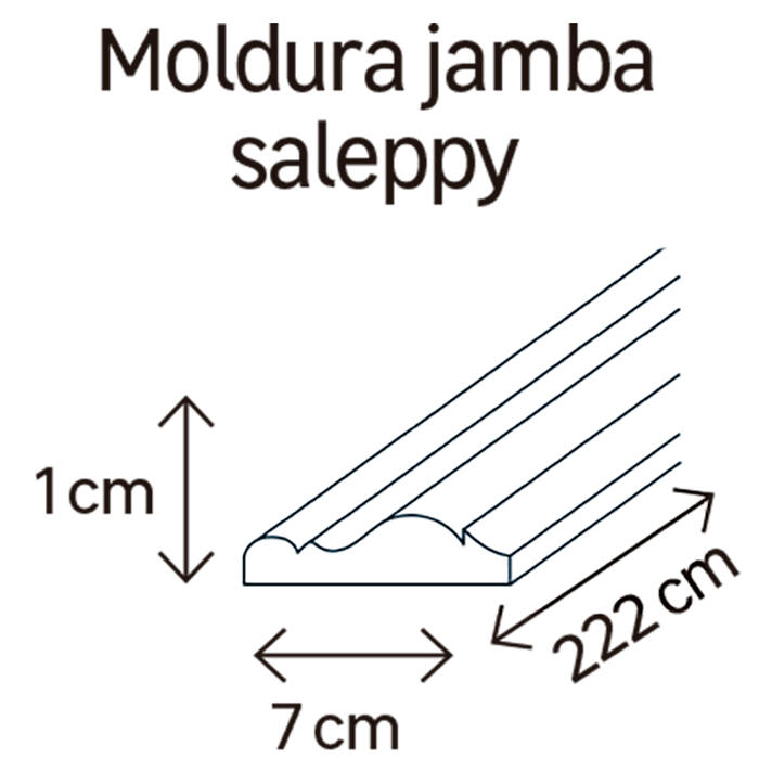 Tapeta de MDF sapelly barnizado 70x10 mm x 2,20 m (ancho x grueso x largo) - 2