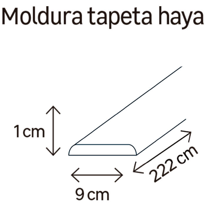 Tapeta de MDF haya barnizado 90x10 mm x 2,20 m (ancho x grueso x largo) - 2