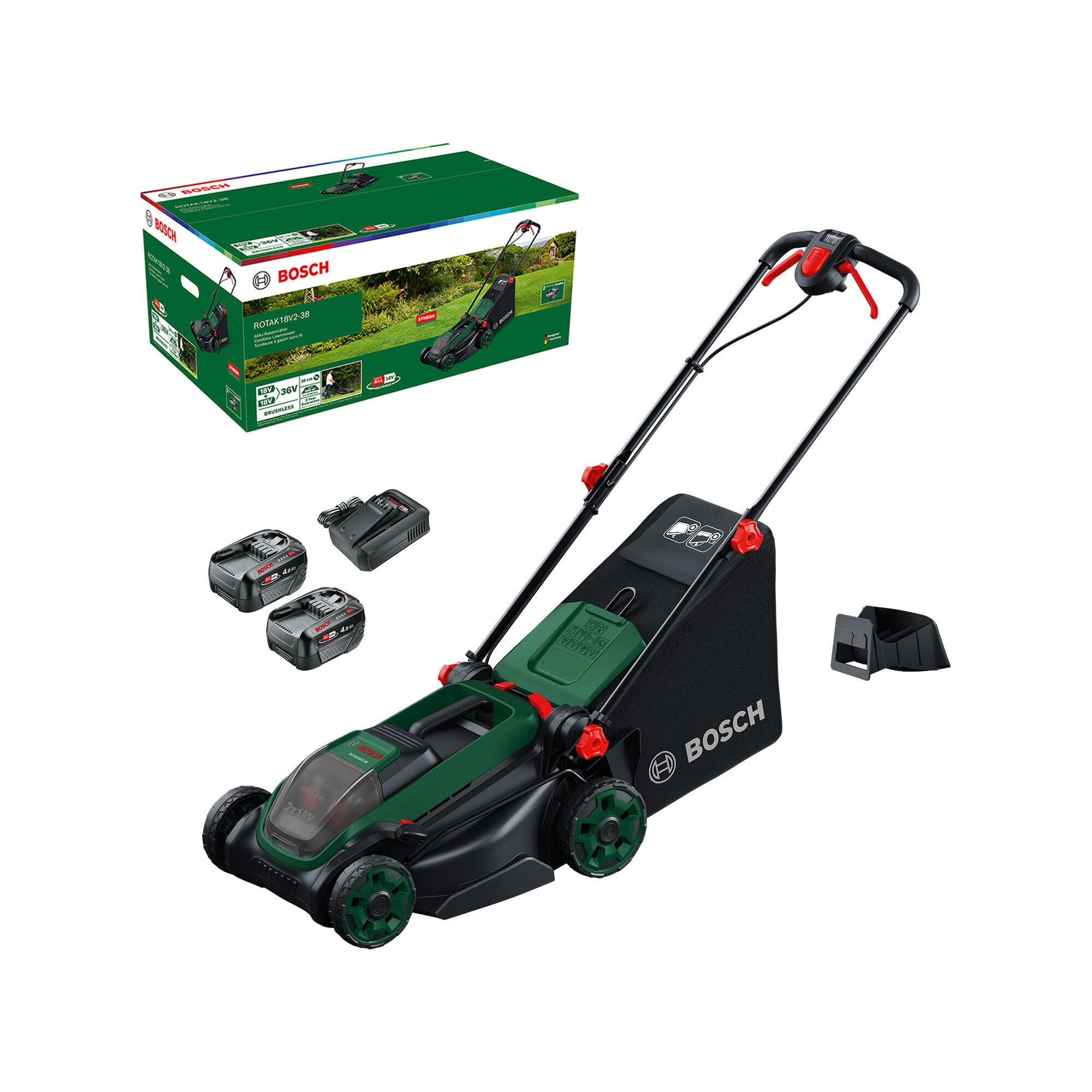 Corta-relva Universal Rotak 18V 38cm 2 baterias de 4,0Ah + carregador Bosch 06008B9M00 - 3
