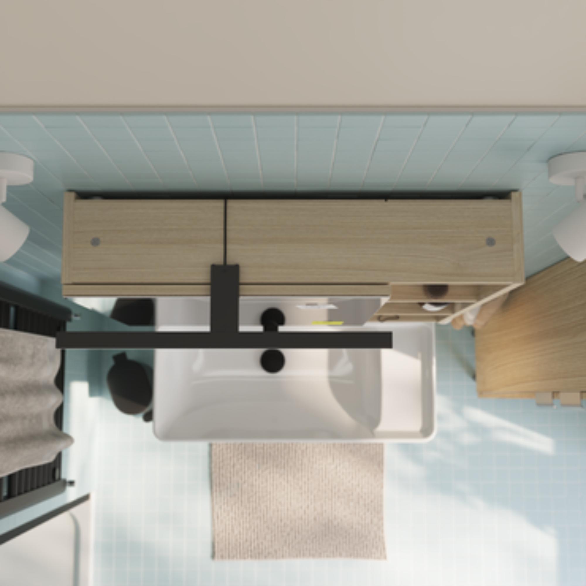 Dulap baie cu oglinda Sensea Easy, 50 x 70 x 16.1 cm, stejar