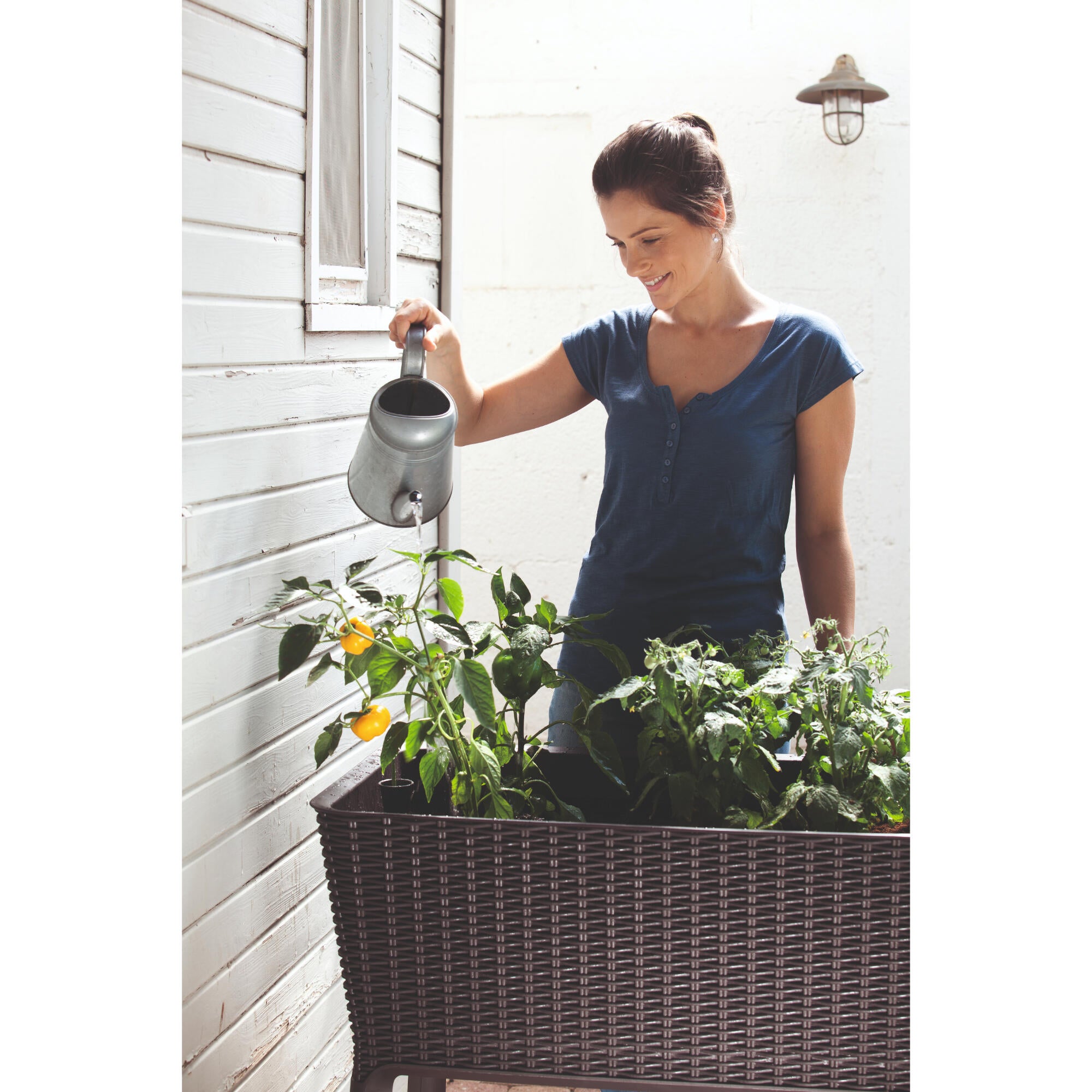 Jardiniera cu picioare Easy Grow, polipropilena, lungime 114.4 cm