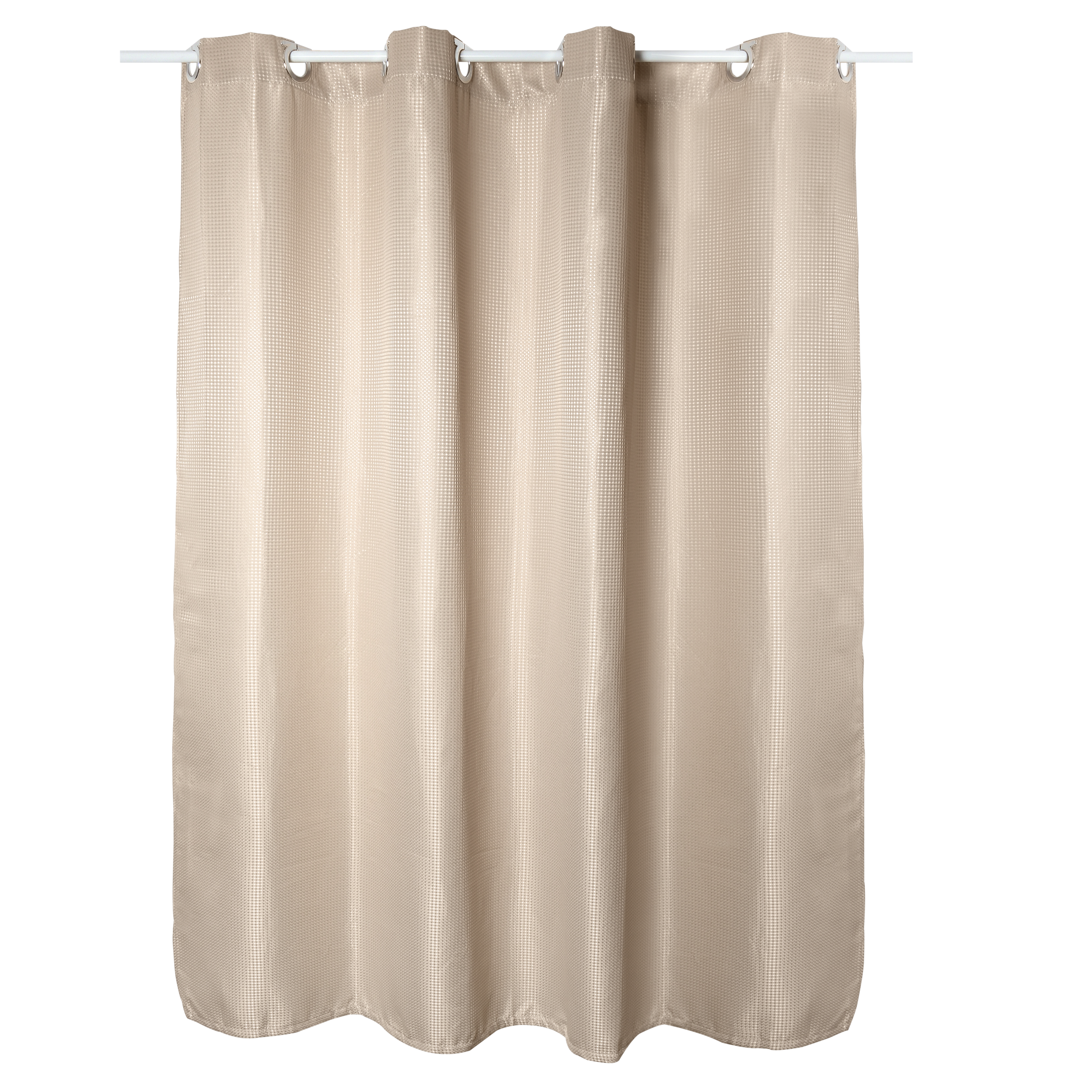 Cortina de baño maya gris poliéster 180x200 cm