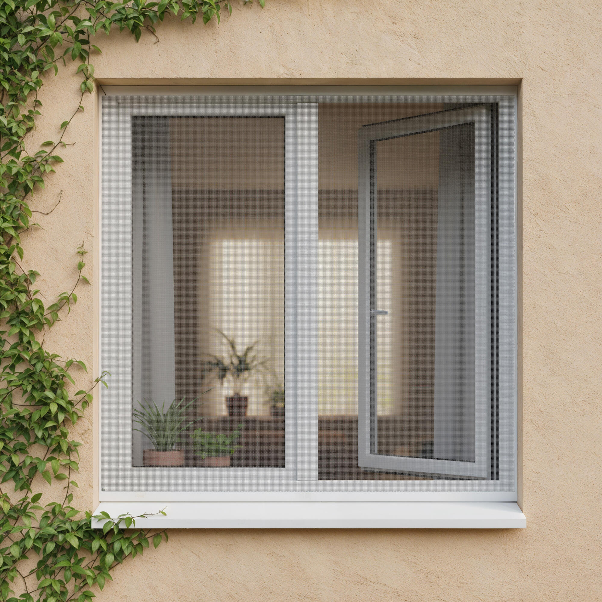 Tela de mosquitera fibra de vidrio gris 120x300cm recortable gris para puerta Isoxa - 2