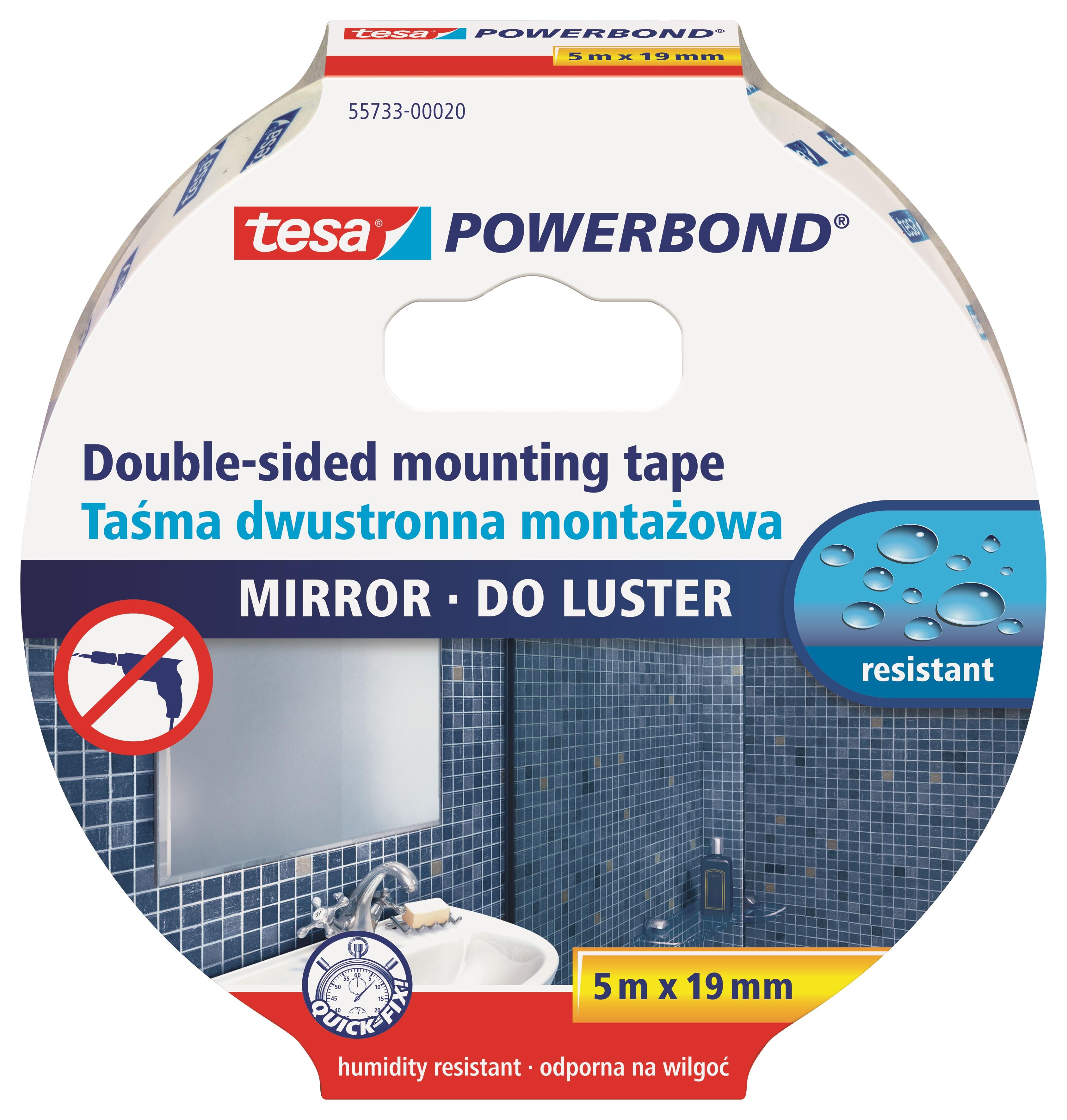 Taśma piankowa montażowa do luster Tesa 5m x 19mm - 2
