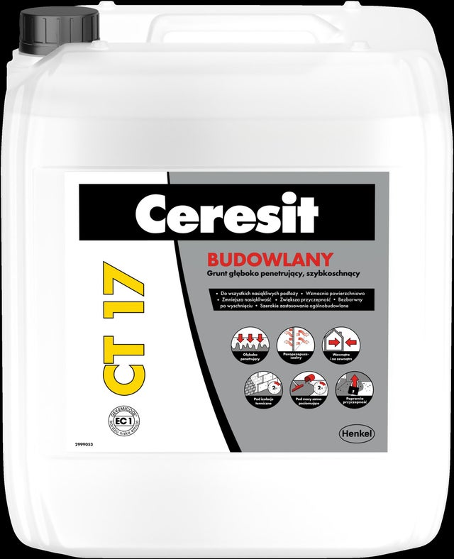 Grunt głęboko penetrujący budowlany Ceresit CT17 5 l, szybkoschnący