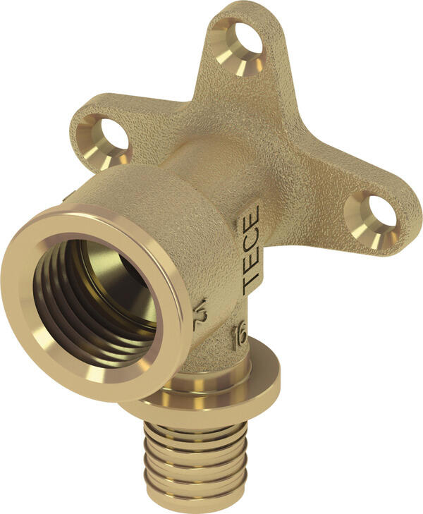 Teceflex Kolano mosiężne naścienne 20 mm x 1/2