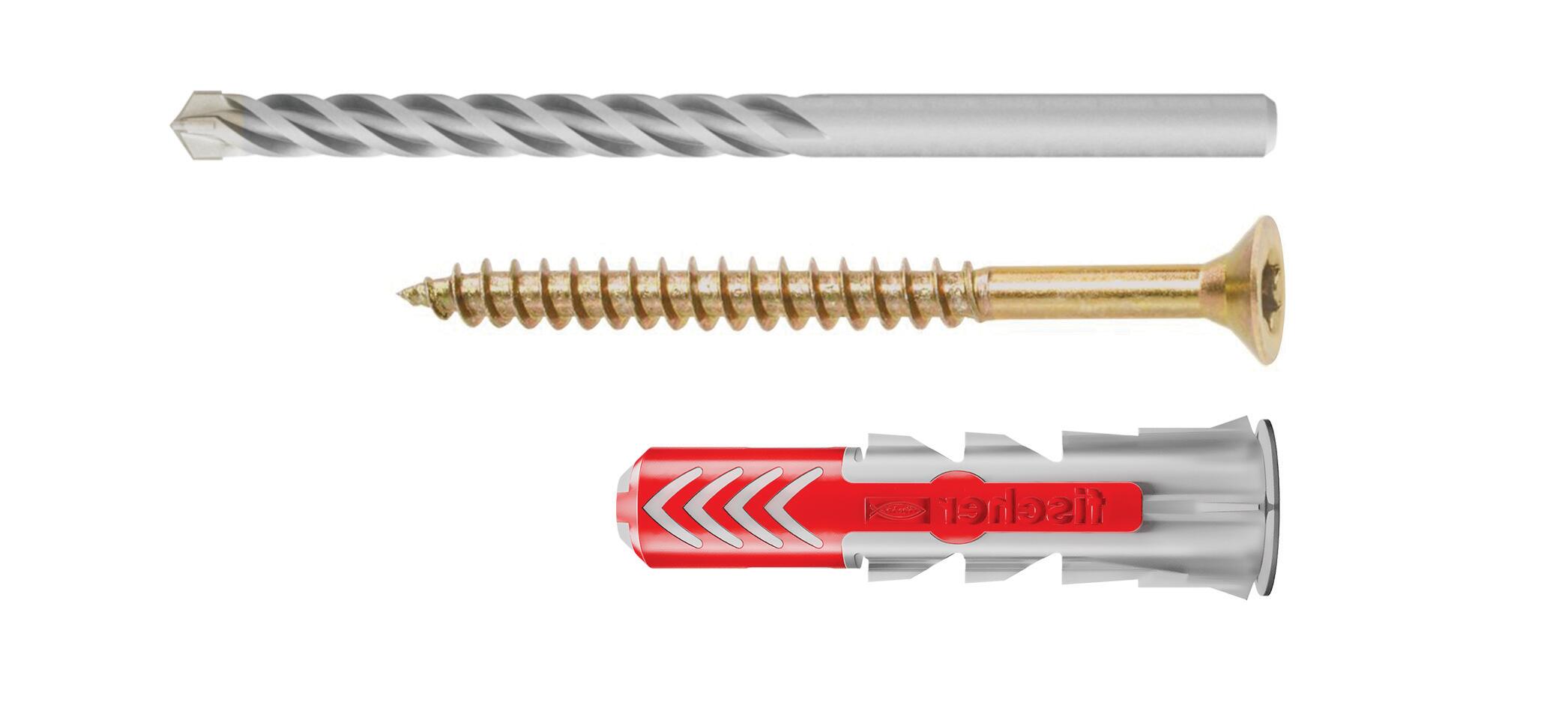 Kołek Duopower 6x30 mm z wkrętem 4.5x40 mm + wiertło (100 szt.) - 2