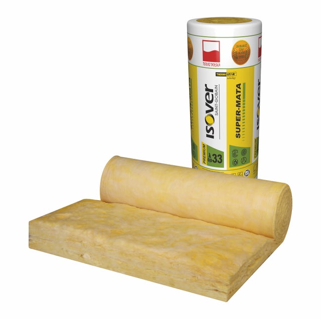 Wełna mineralna Isover Super-Mata 20 cm szklana 0,033 W/(mK) 2,88 m